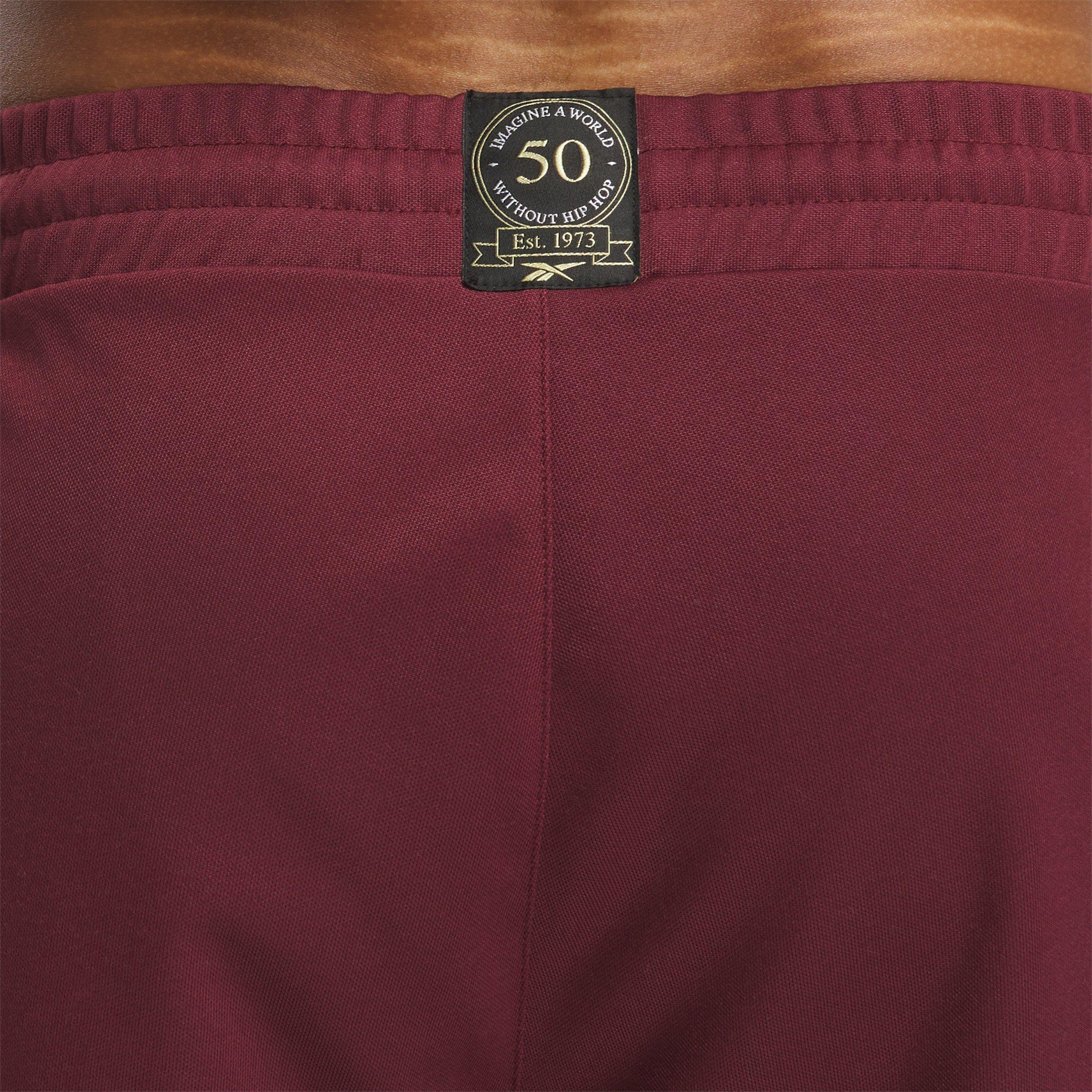 Reebok Men's Hip Hop Track Pants - Maroon - MAROON Thumbnail View 4