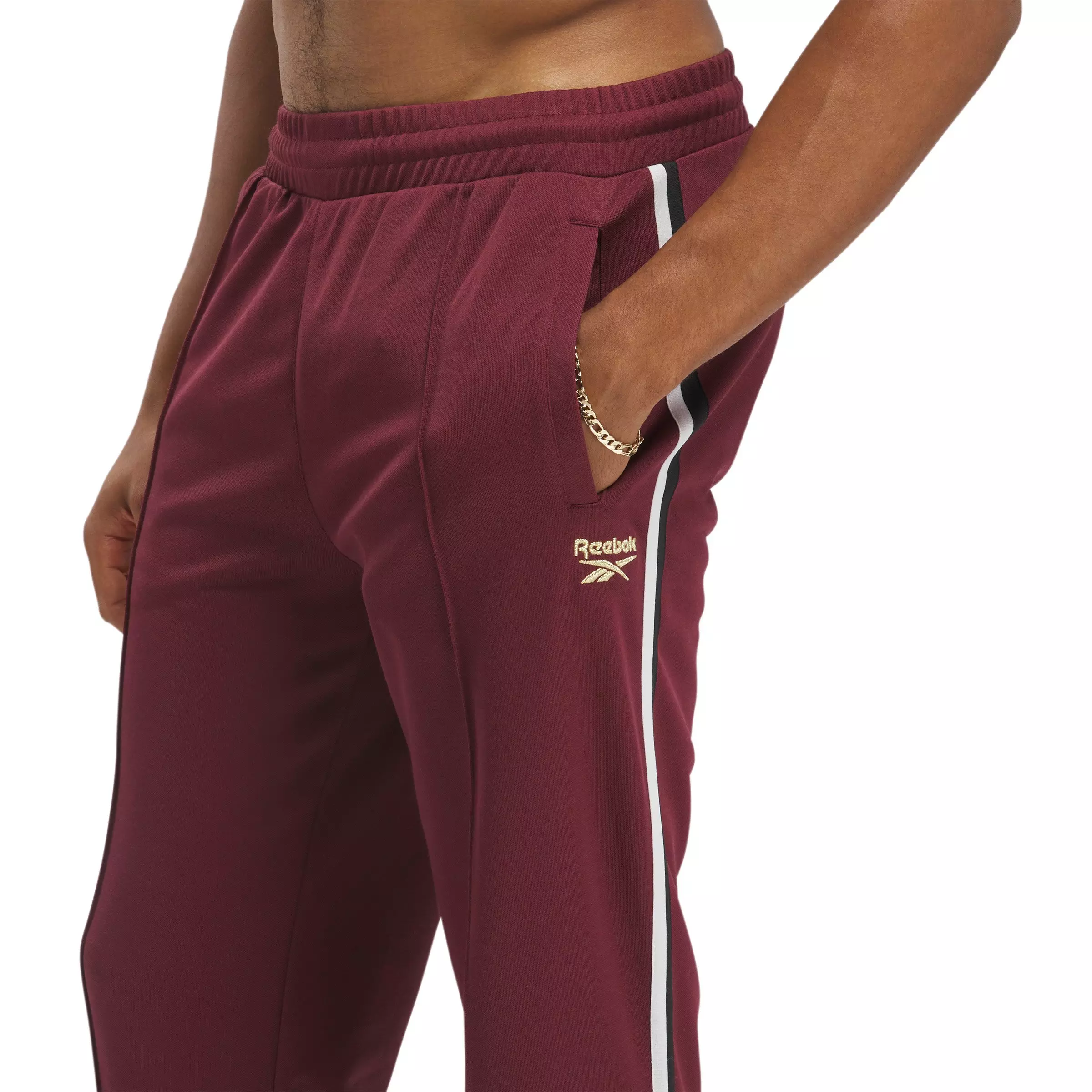 Reebok Men's Hip Hop Track Pants -Maroon - MAROON
