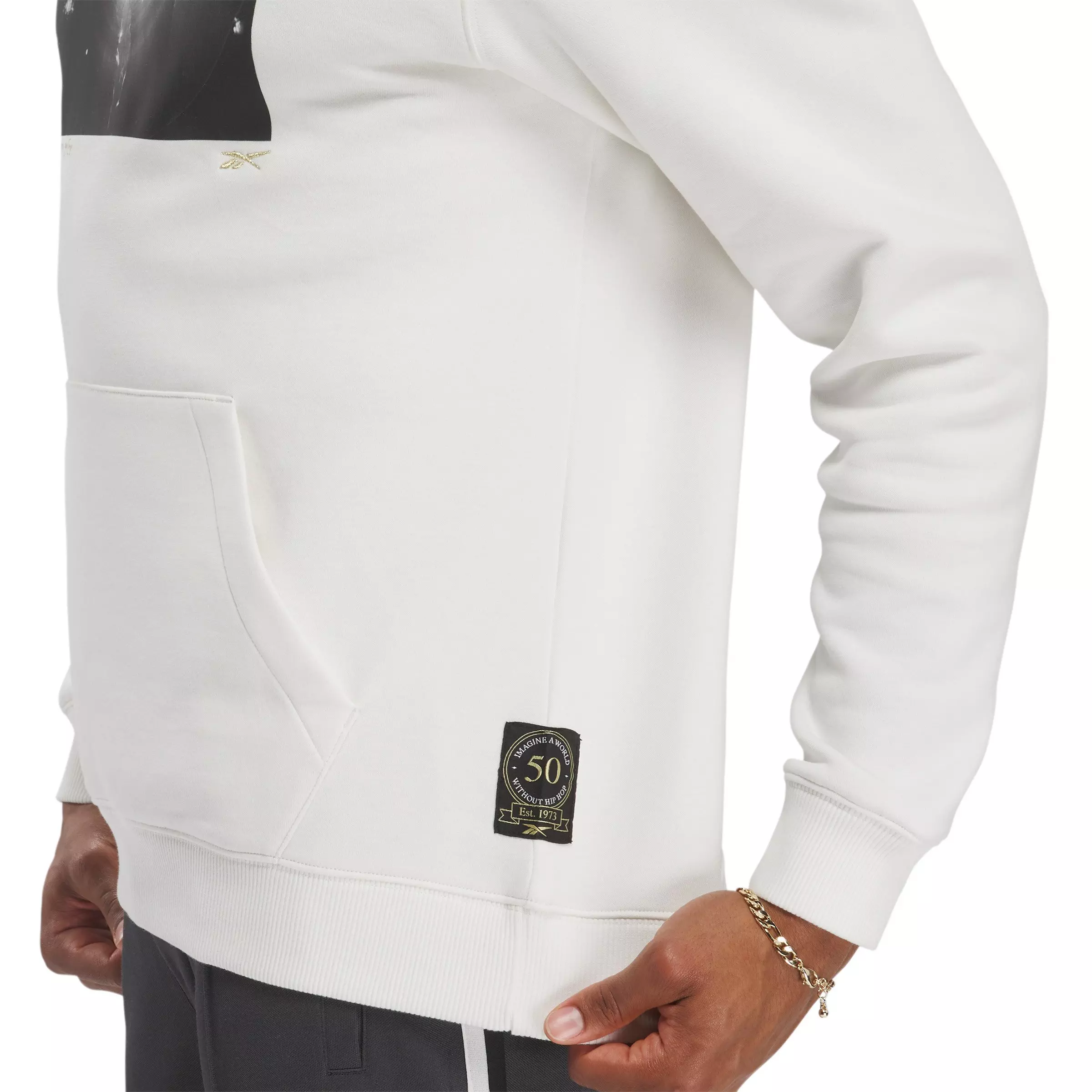 Reebok Men's Hip Hop Photo Hoodie - Chalk - CHALK