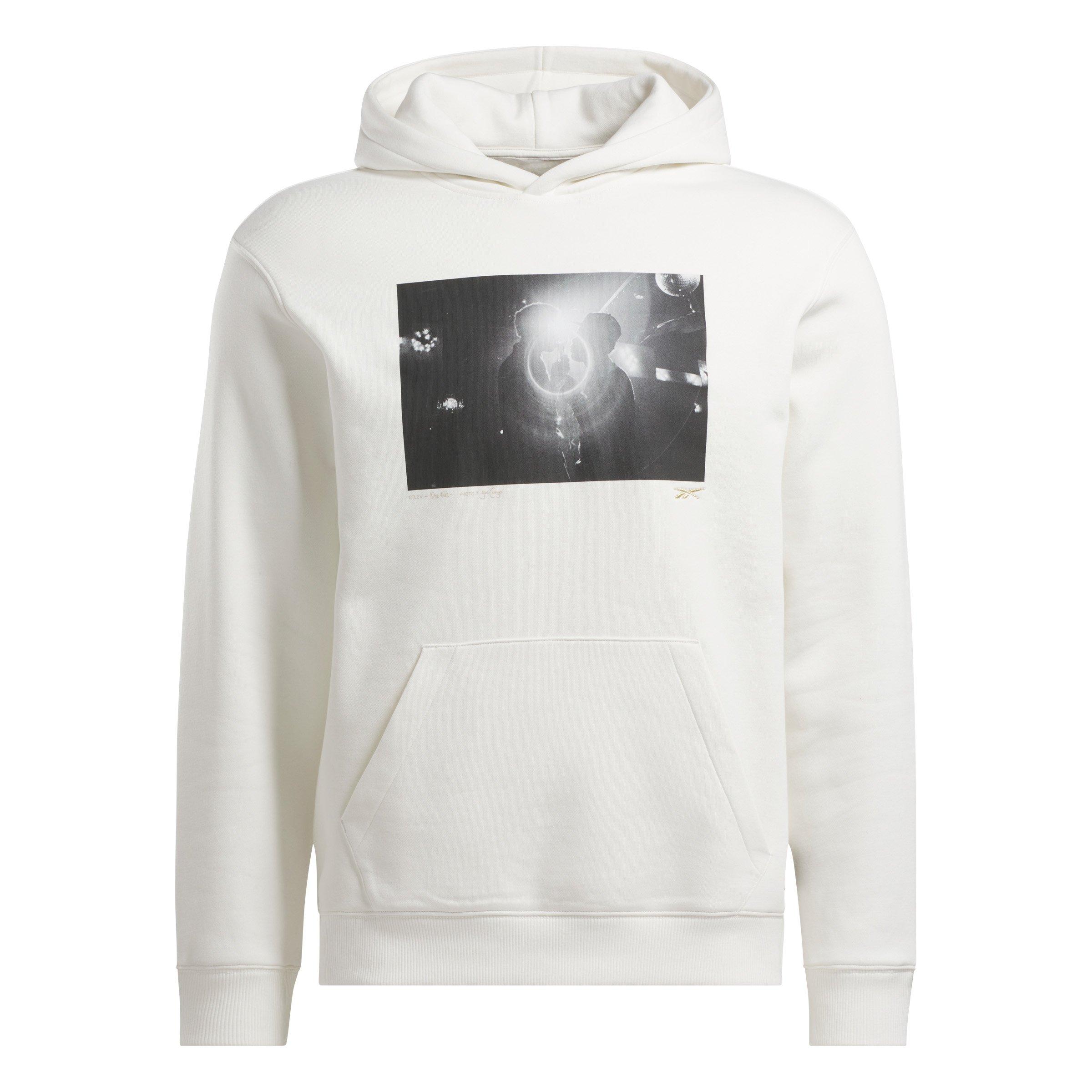 Reebok Men's Hip Hop Photo Hoodie -Chalk - CHALK Thumbnail View 8