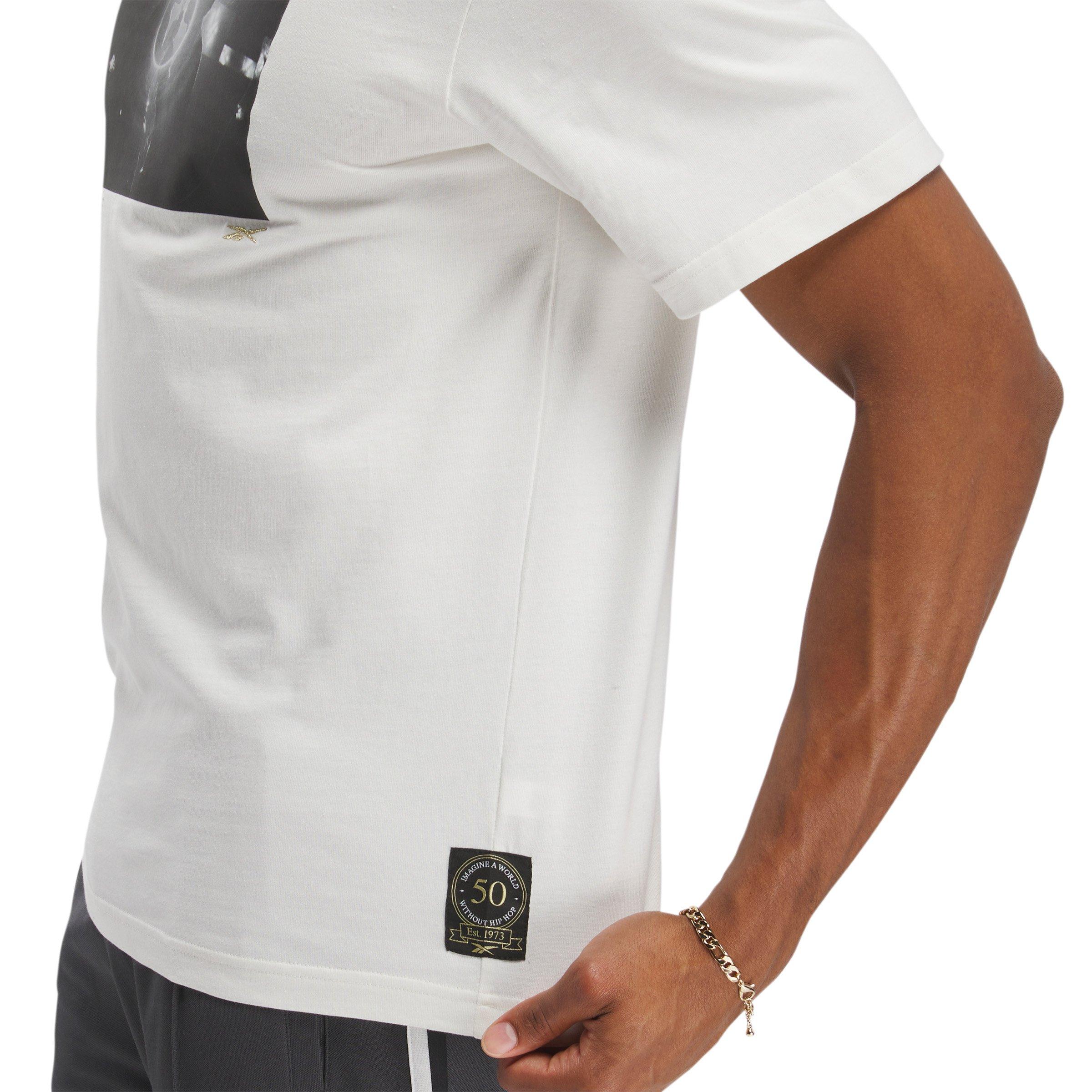 Reebok Men's Hip Hop Photo T-Shirt -Chalk - CHALK Thumbnail View 6