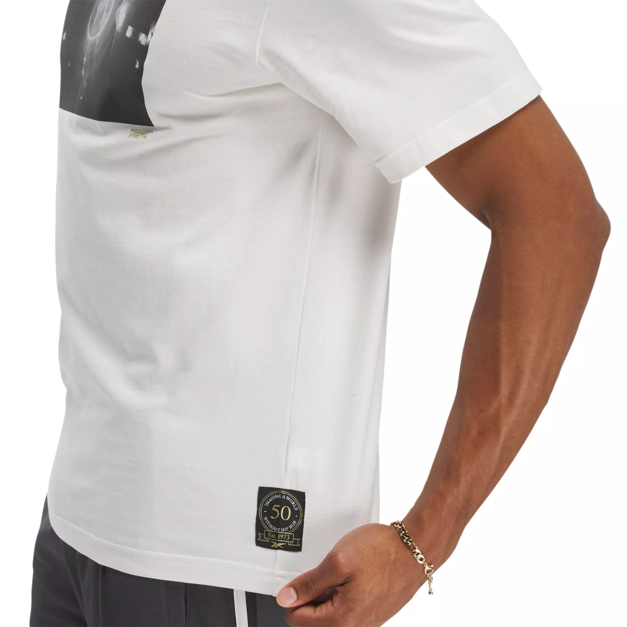 Reebok Men's Hip Hop Photo T-Shirt -Chalk - CHALK