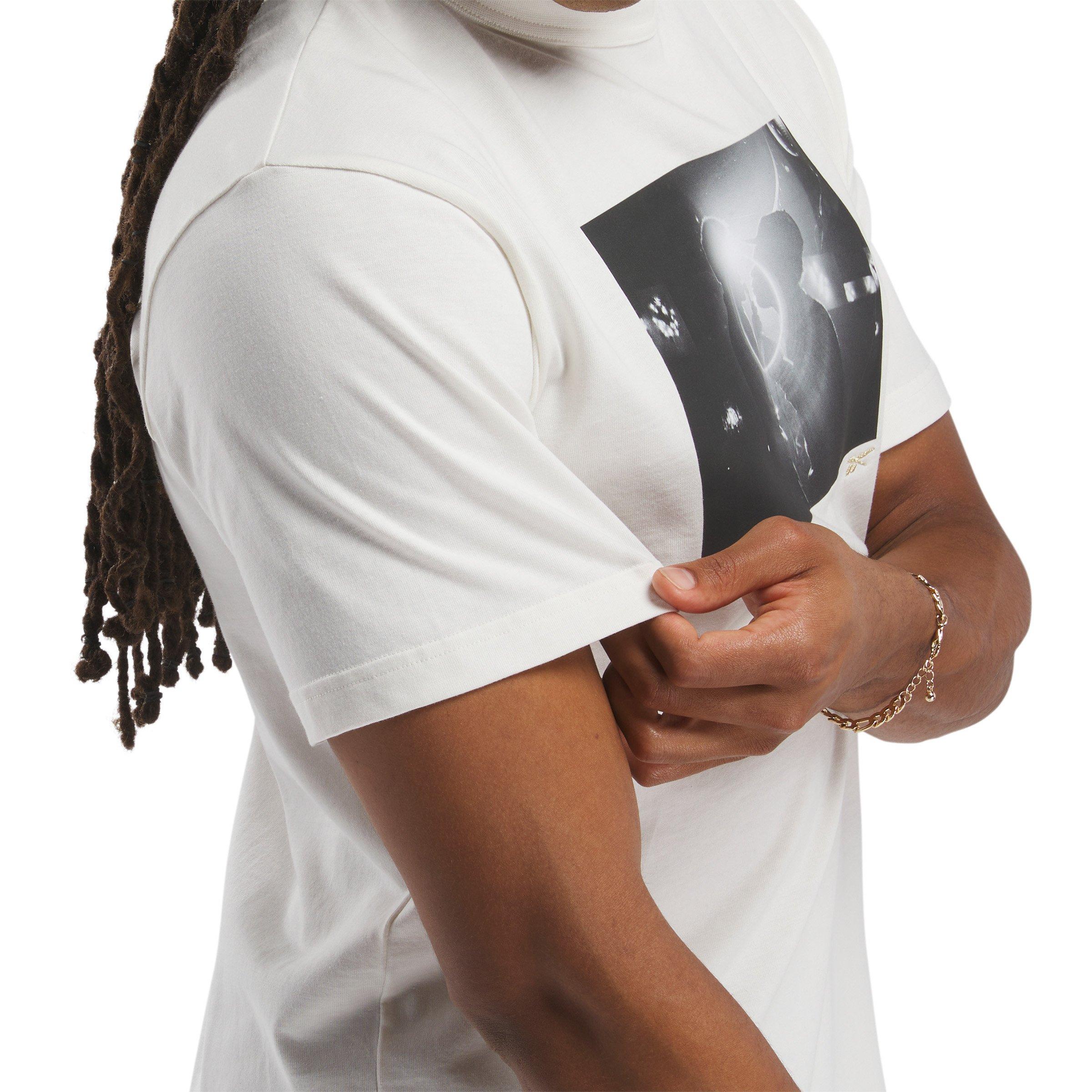 Reebok Men's Hip Hop Photo T-Shirt - Chalk - CHALK Thumbnail View 7