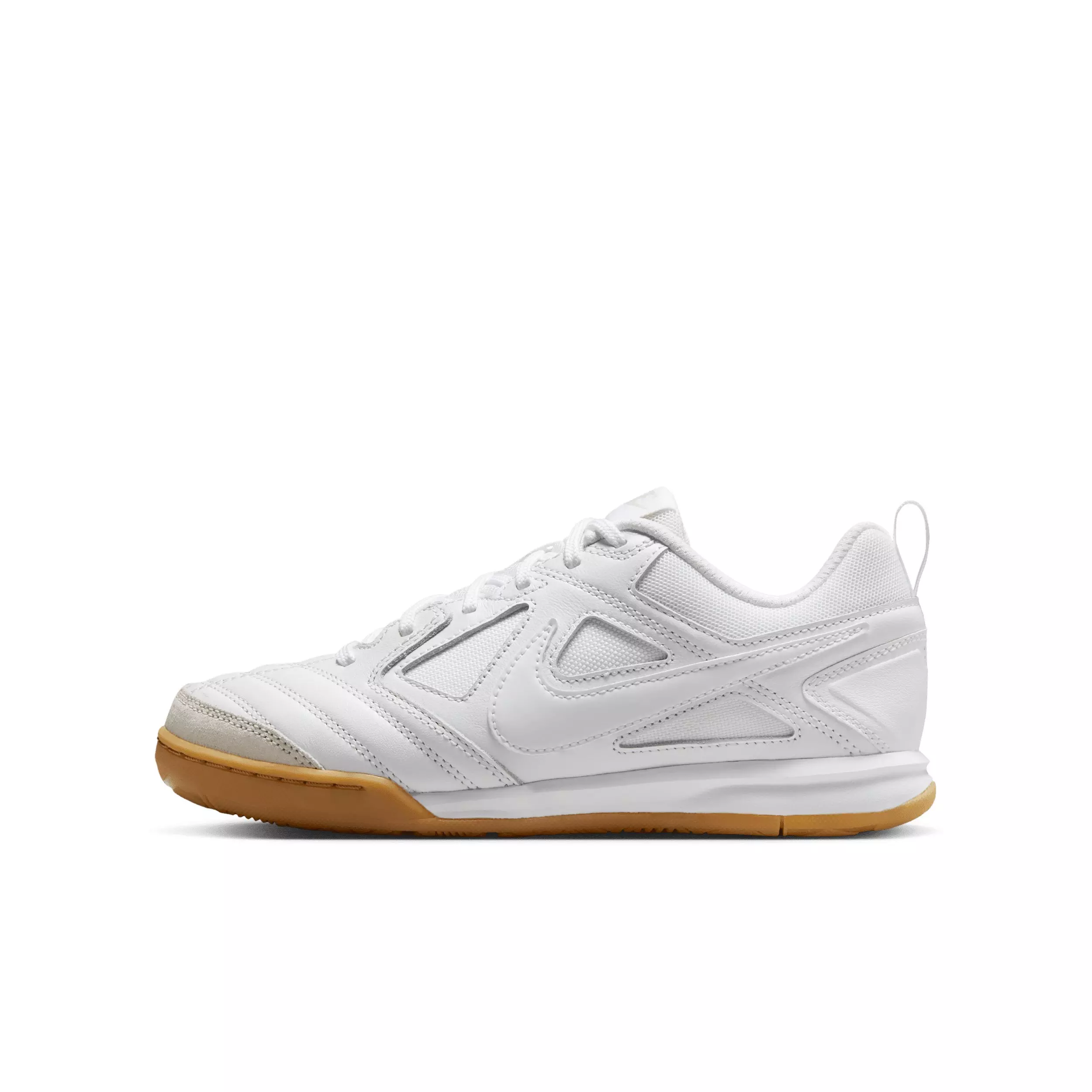 Nike Gato "White/Gum Light Brown/White/White" Grade School Boys' Shoe - WHITE/LT BROWN/WHITE/WHITE