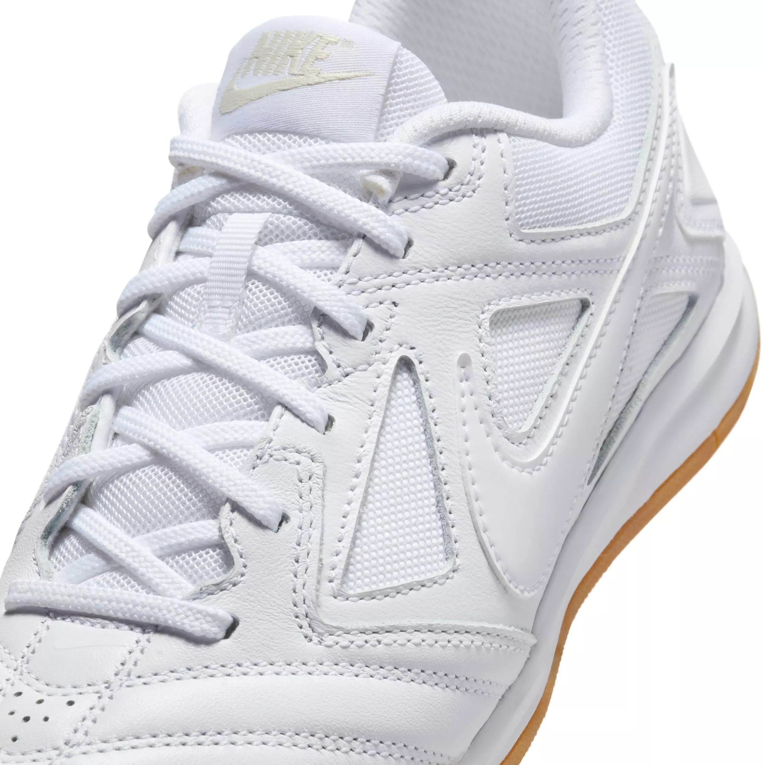 Nike Gato "White/Gum Light Brown/White/White" Grade School Boys' Shoe - WHITE/LT BROWN/WHITE/WHITE