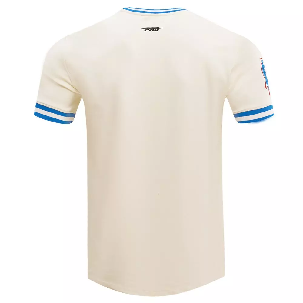 Pro Standard Men's MLB St. Louis Cardinals Retro Classic Double Knit Tee -Eggshell/Blue - EGGSHELL/BLUE