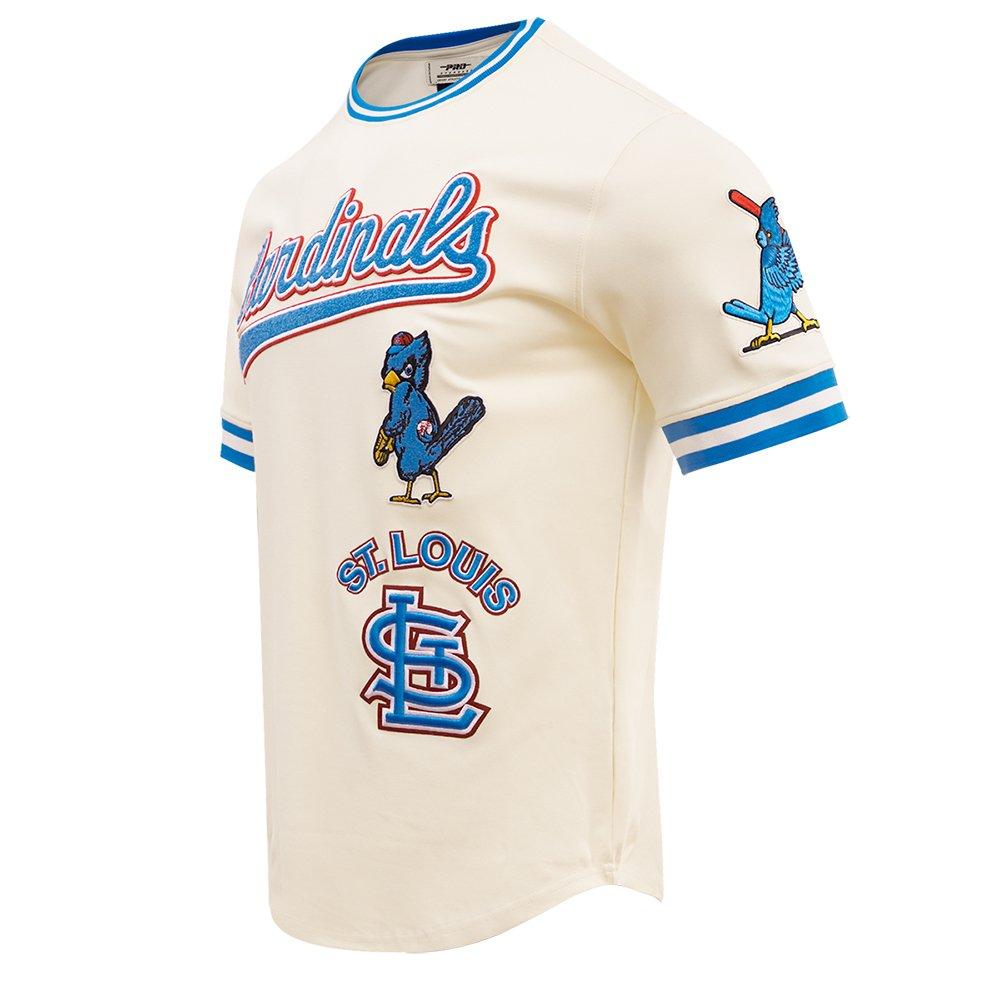 Pro Standard Men's MLB St. Louis Cardinals Retro Classic Double Knit Tee - Eggshell/Blue - EGGSHELL/BLUE Thumbnail View 3