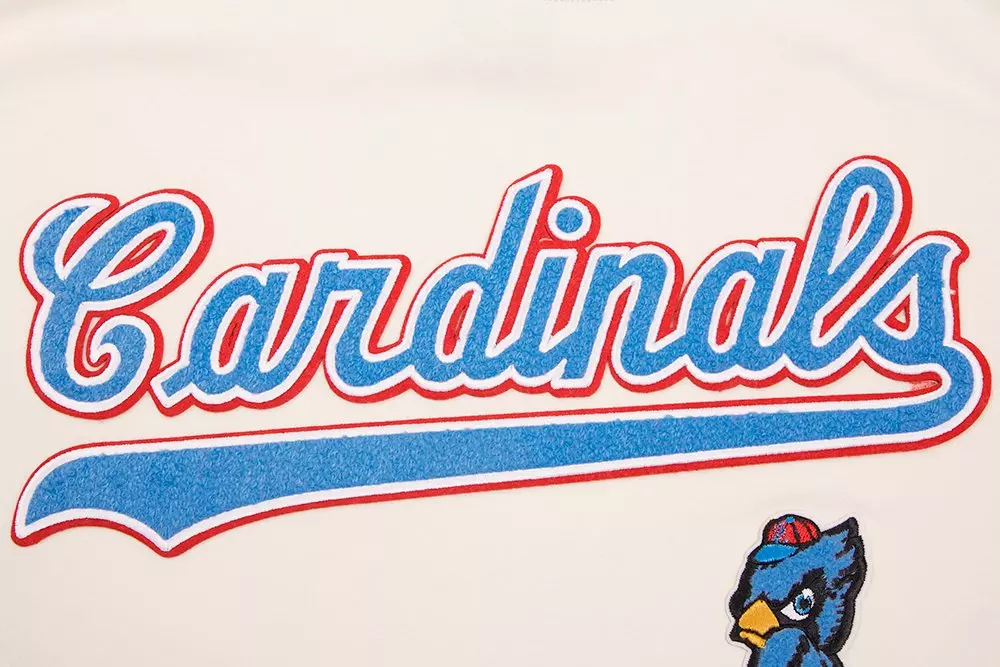 Pro Standard Men's MLB St. Louis Cardinals Retro Classic Double Knit Tee -Eggshell/Blue - EGGSHELL/BLUE