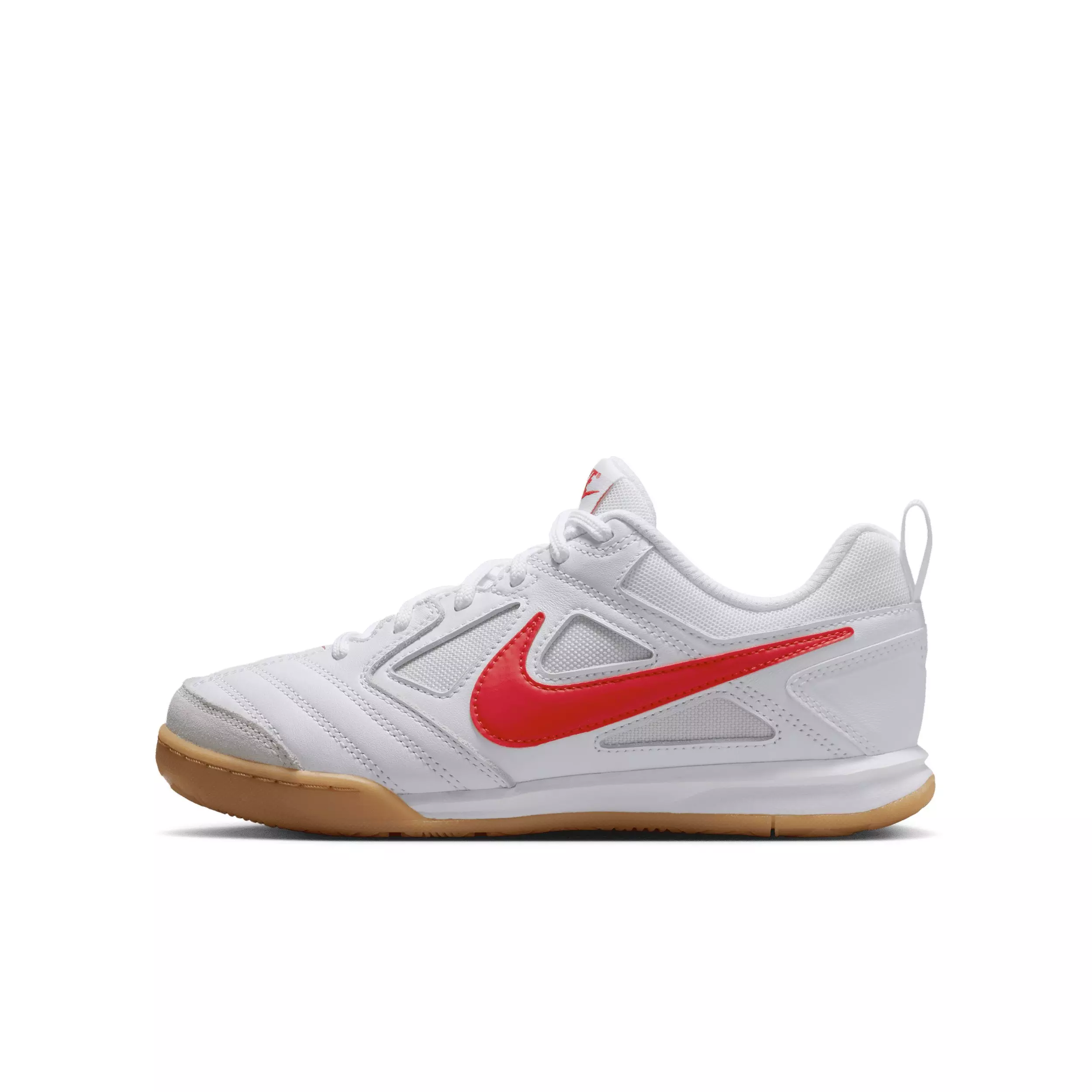Nike Gato "White/Gum Yellow/University Red" Grade School Boys' Shoe - WHITE/GUM/RED