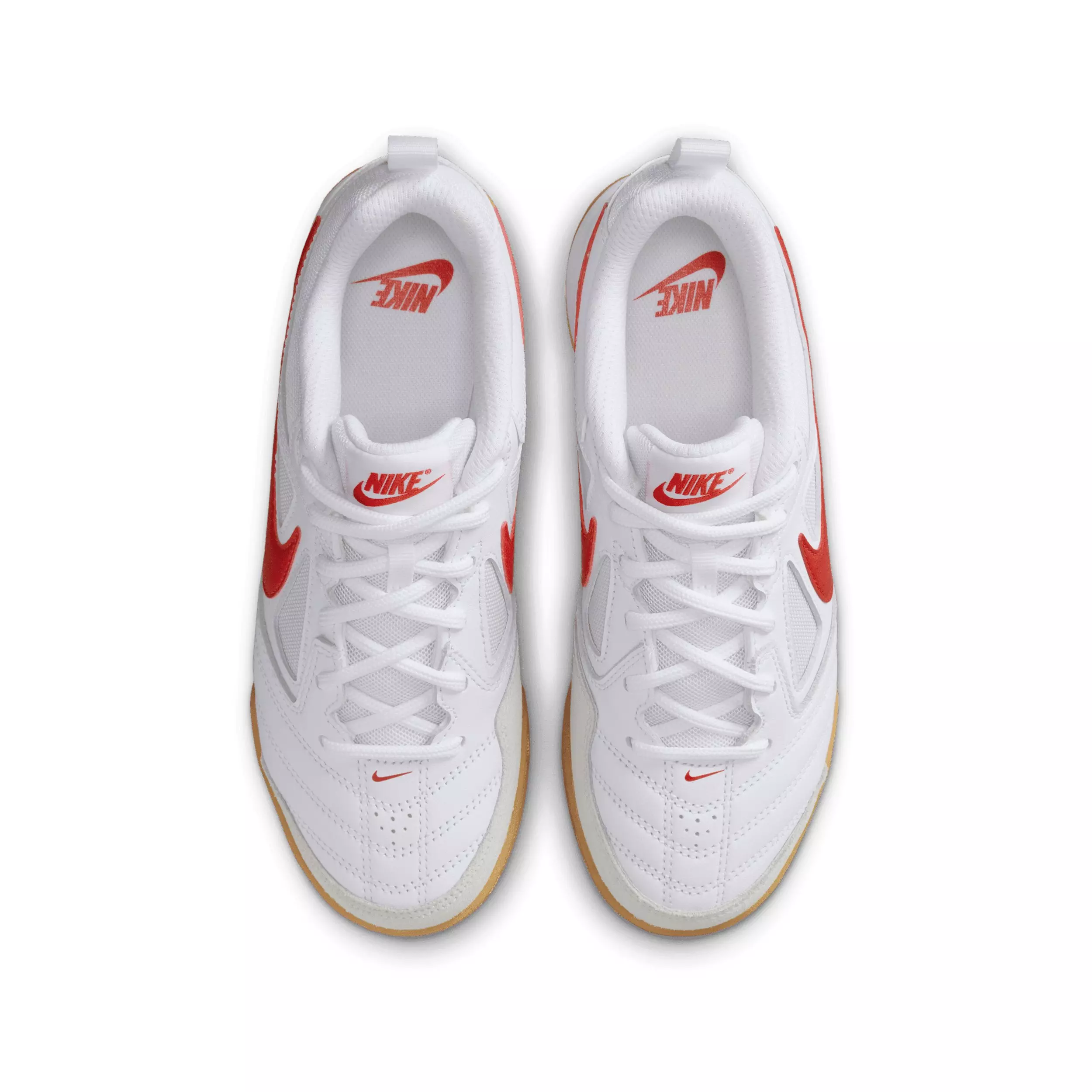 Nike Gato "White/Gum Yellow/University Red" Grade School Boys' Shoe - WHITE/GUM/RED