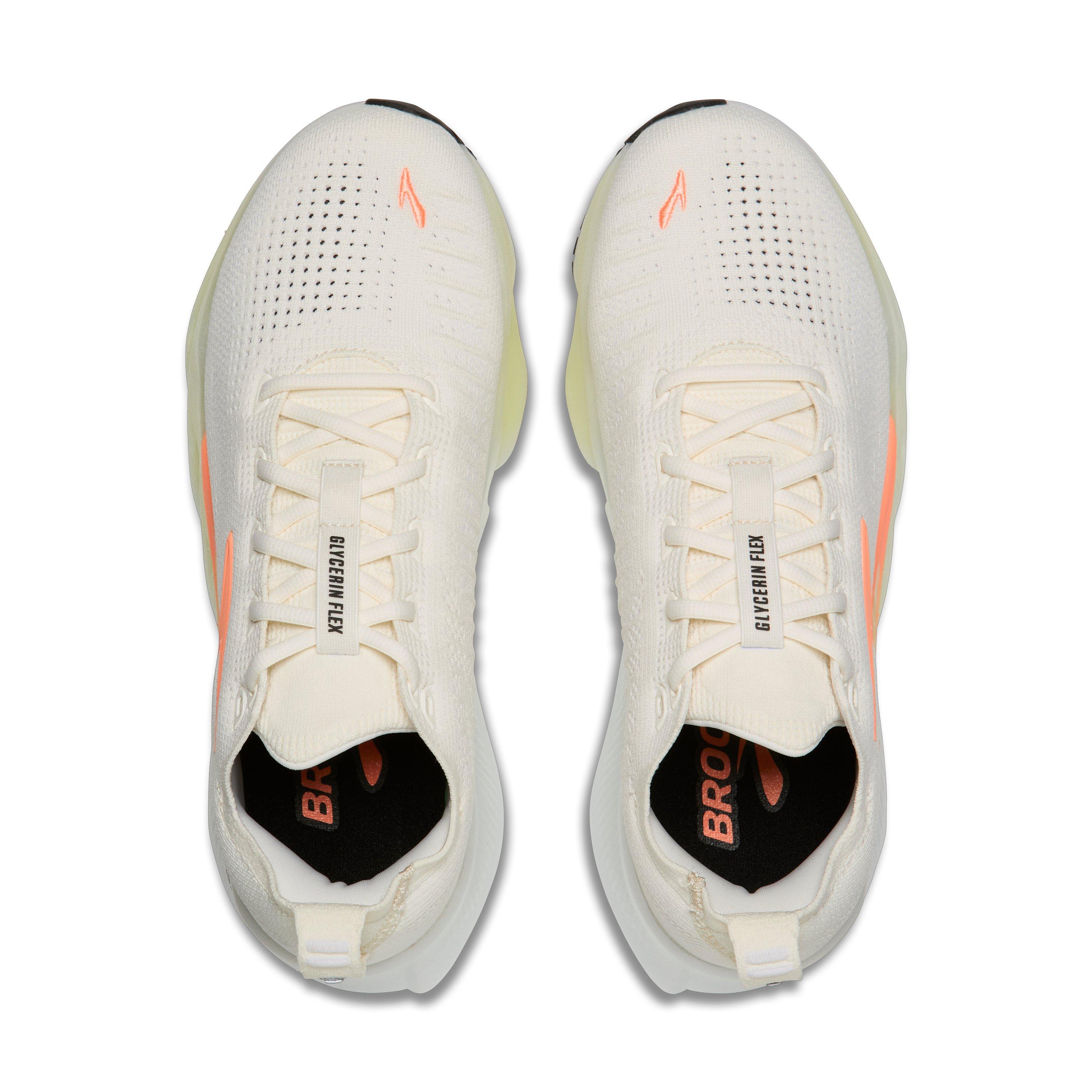 Brooks Glycerin Flex "White/Peach/Nightlife" Women's Running Shoe - WHITE/PEACH/NIGHTLIFE