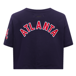 Pro Standard Women's MLB Atlanta Braves Classic Boxy Top -Navy