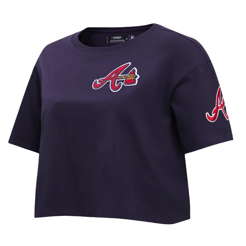 Pro Standard Women's MLB Atlanta Braves Classic Boxy Top - Navy - NAVY Thumbnail View 3