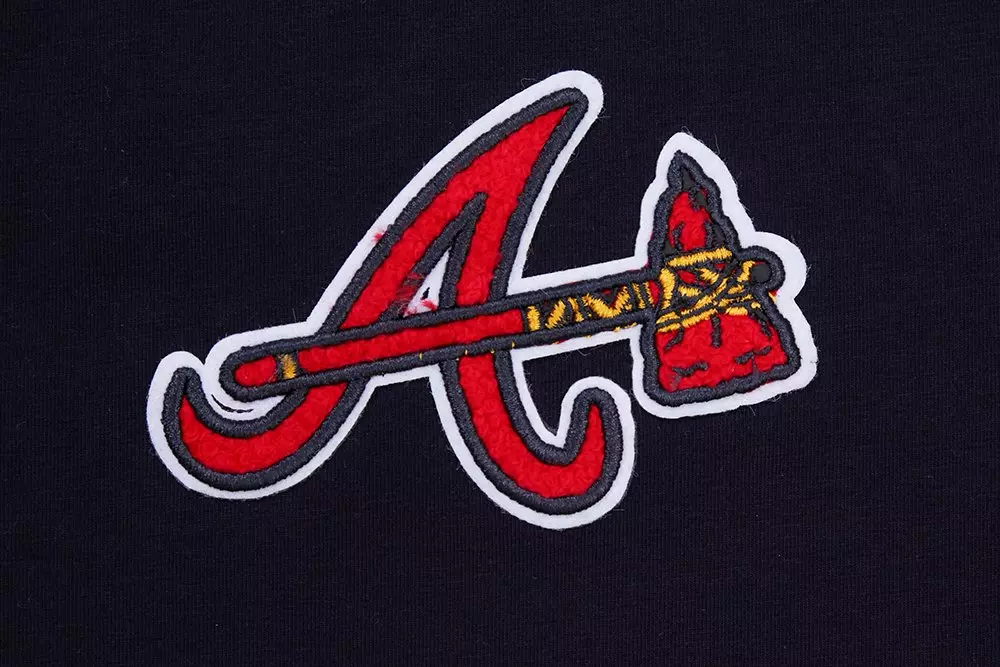 Pro Standard Women's MLB Atlanta Braves Classic Boxy Top -Navy - NAVY