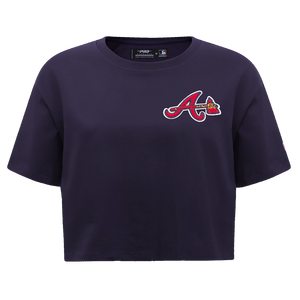 Pro Standard Women's MLB Atlanta Braves Classic Boxy Top -Navy