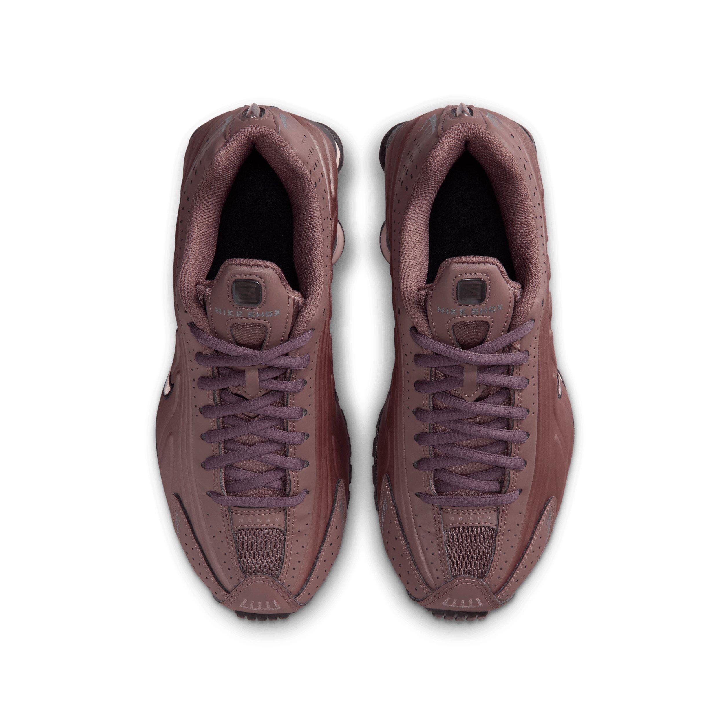 Nike Shox R4 "Tattoo/Burgundy Crush/Metallic Dark Grey/Silt Red" Grade School Boys' Shoe - TATTOO/BURGUNDY/DK GREY/RED Thumbnail View 4