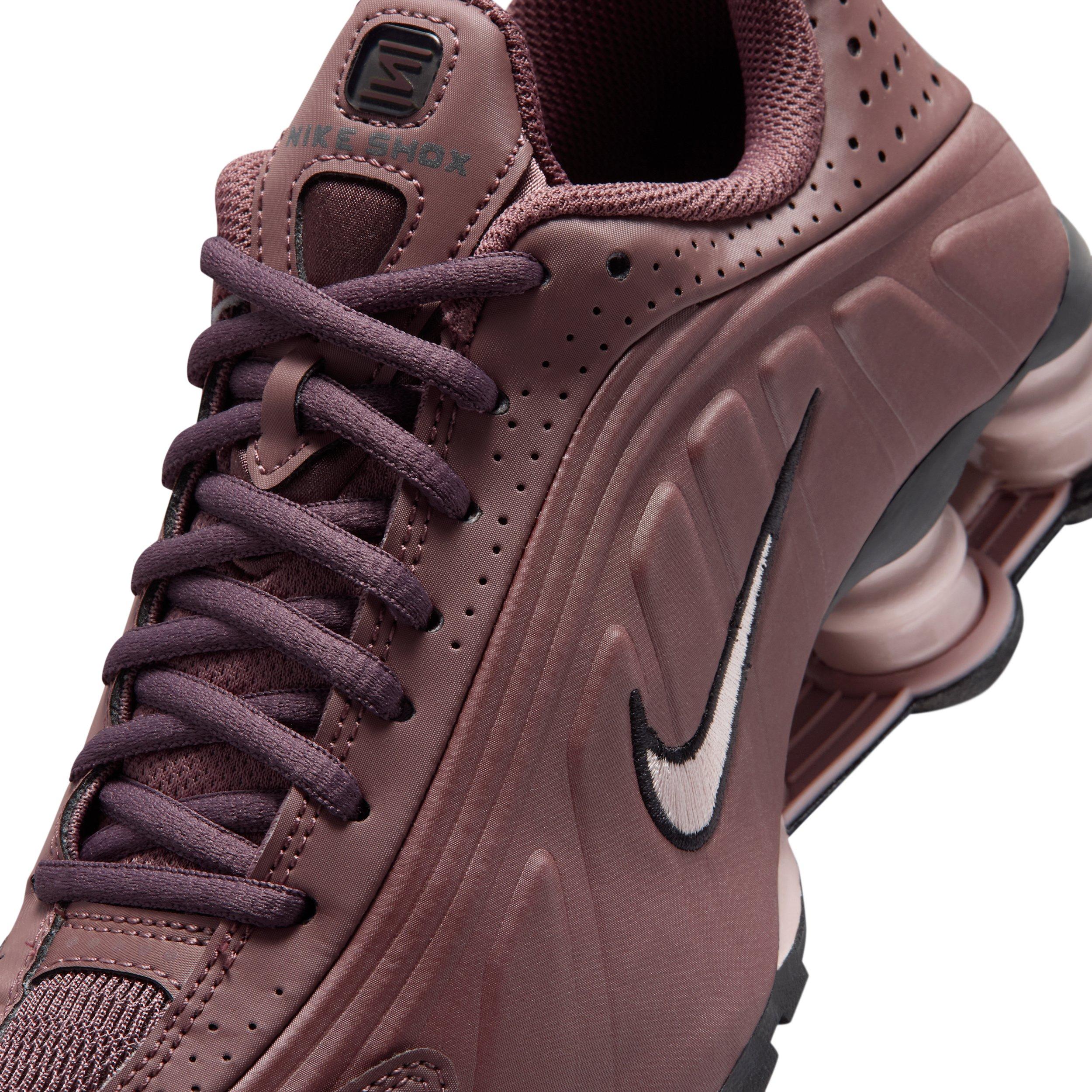 Nike Shox R4 "Tattoo/Burgundy Crush/Metallic Dark Grey/Silt Red" Grade School Boys' Shoe - TATTOO/BURGUNDY/DK GREY/RED Thumbnail View 7