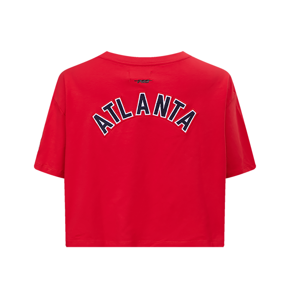 Pro Standard Women's MLB Atlanta Braves Classic Boxy Top - Red - RED Thumbnail View 2