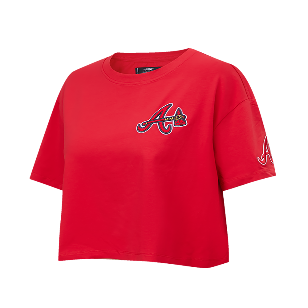 Pro Standard Women's MLB Atlanta Braves Classic Boxy Top - Red - RED Thumbnail View 3