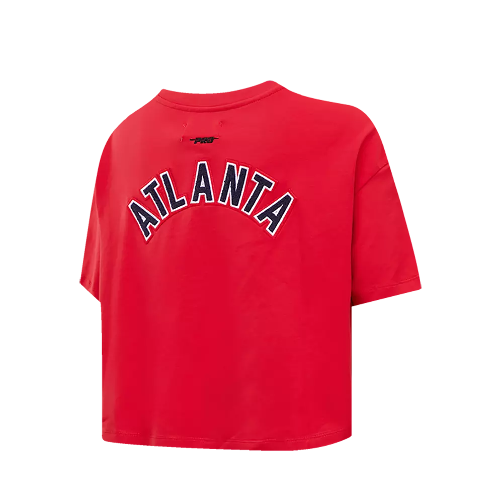 Pro Standard Women's MLB Atlanta Braves Classic Boxy Top -Red - RED