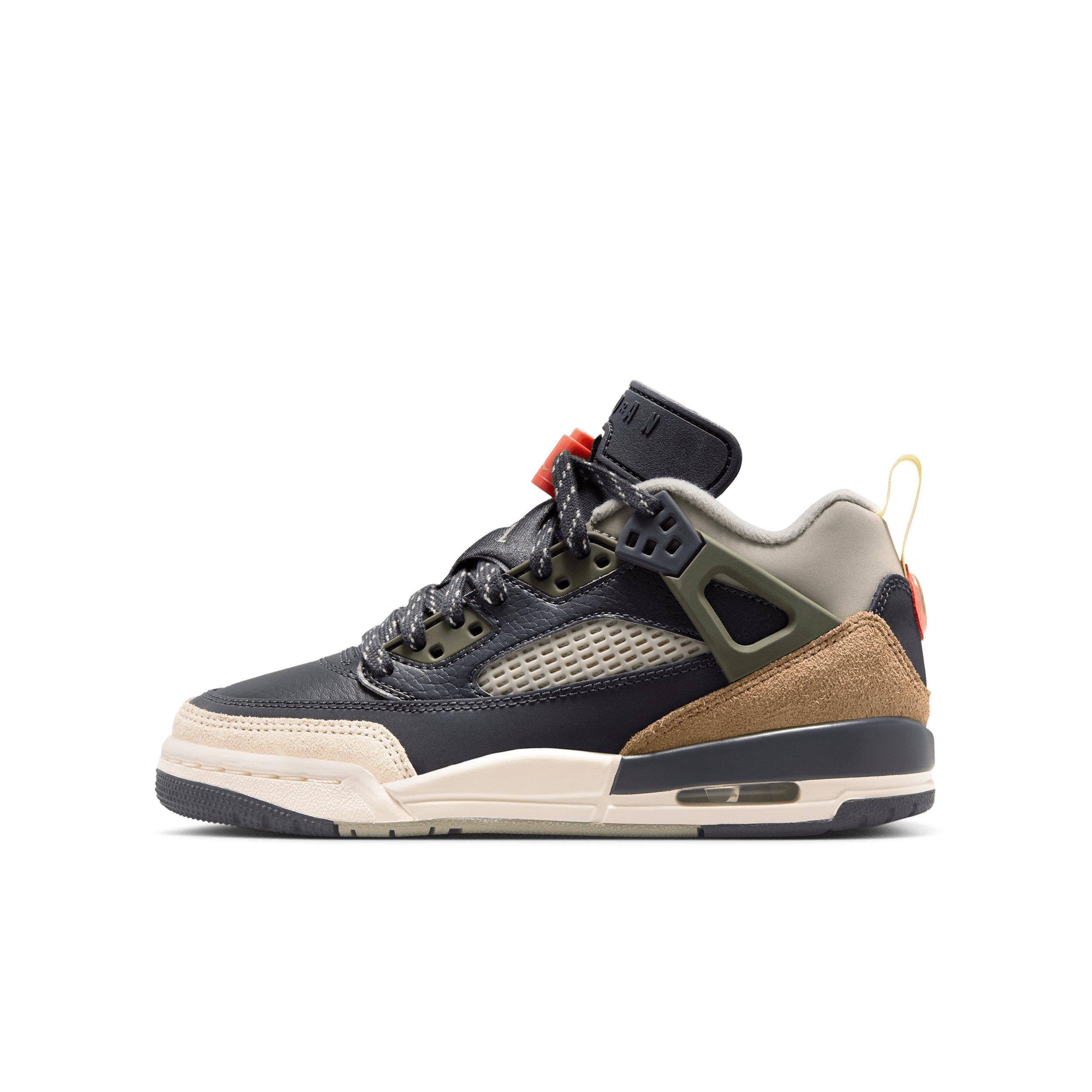 Jordan Spizike Low Grade School Boys' "Anthracite/Light Wild Mango/Cargo Khaki/Spruce Fog" Shoe