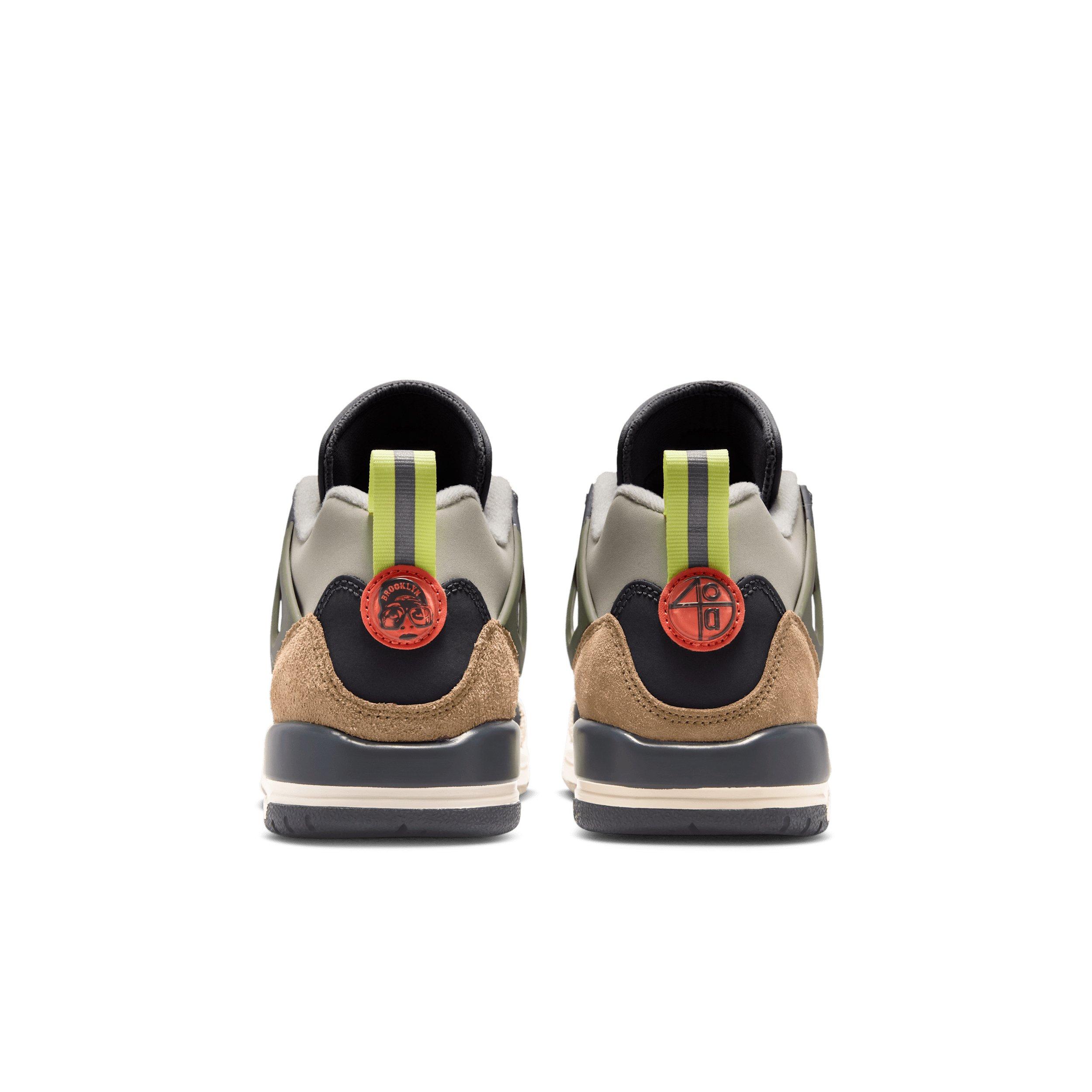 Jordan Spizike Low Grade School Boys' "Anthracite/Light Wild Mango/Cargo Khaki/Spruce Fog" Shoe