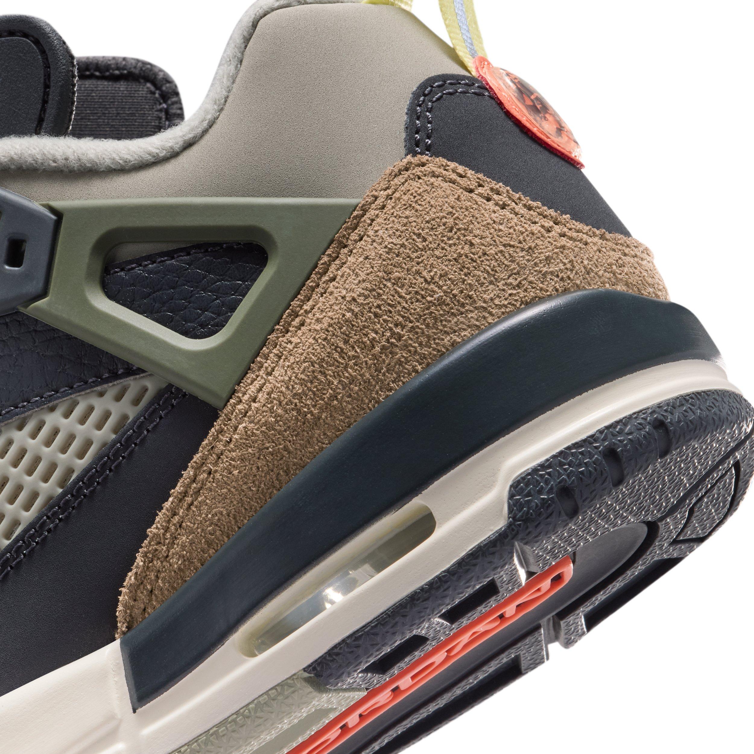 Jordan Spizike Low Grade School Boys' "Anthracite/Light Wild Mango/Cargo Khaki/Spruce Fog" Shoe