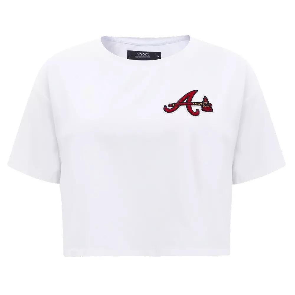 Pro Standard Women's MLB Atlanta Braves Classic Boxy Top - White - WHITE