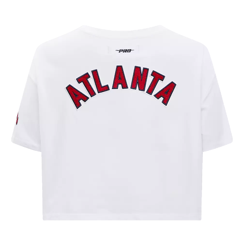 Pro Standard Women's MLB Atlanta Braves Classic Boxy Top -White - WHITE