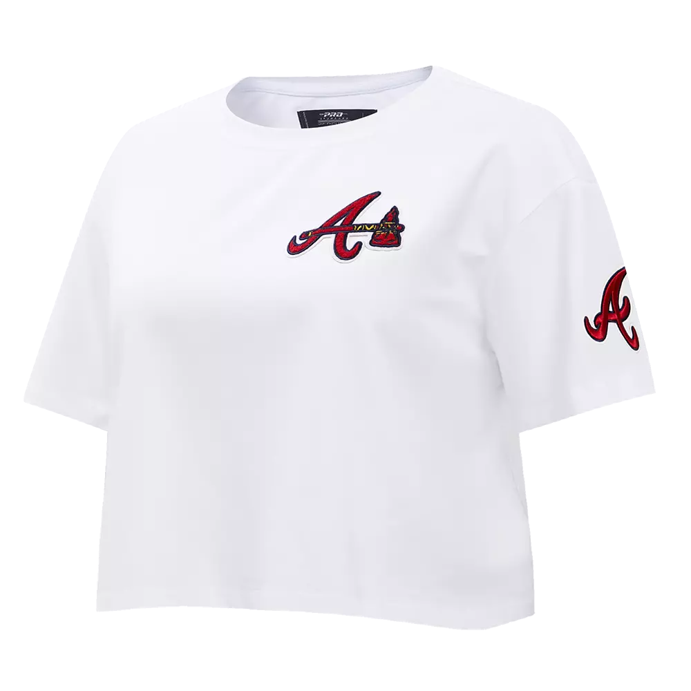 Pro Standard Women's MLB Atlanta Braves Classic Boxy Top -White - WHITE