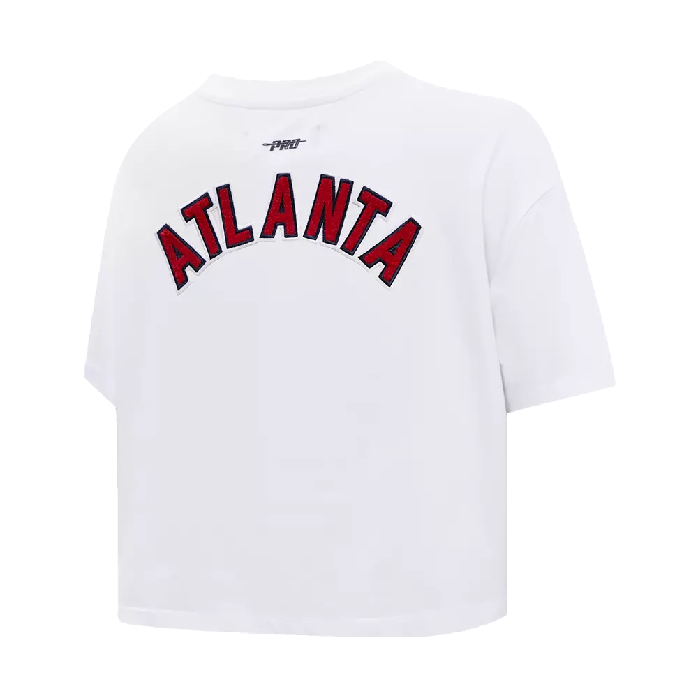 Pro Standard Women's MLB Atlanta Braves Classic Boxy Top - White - WHITE