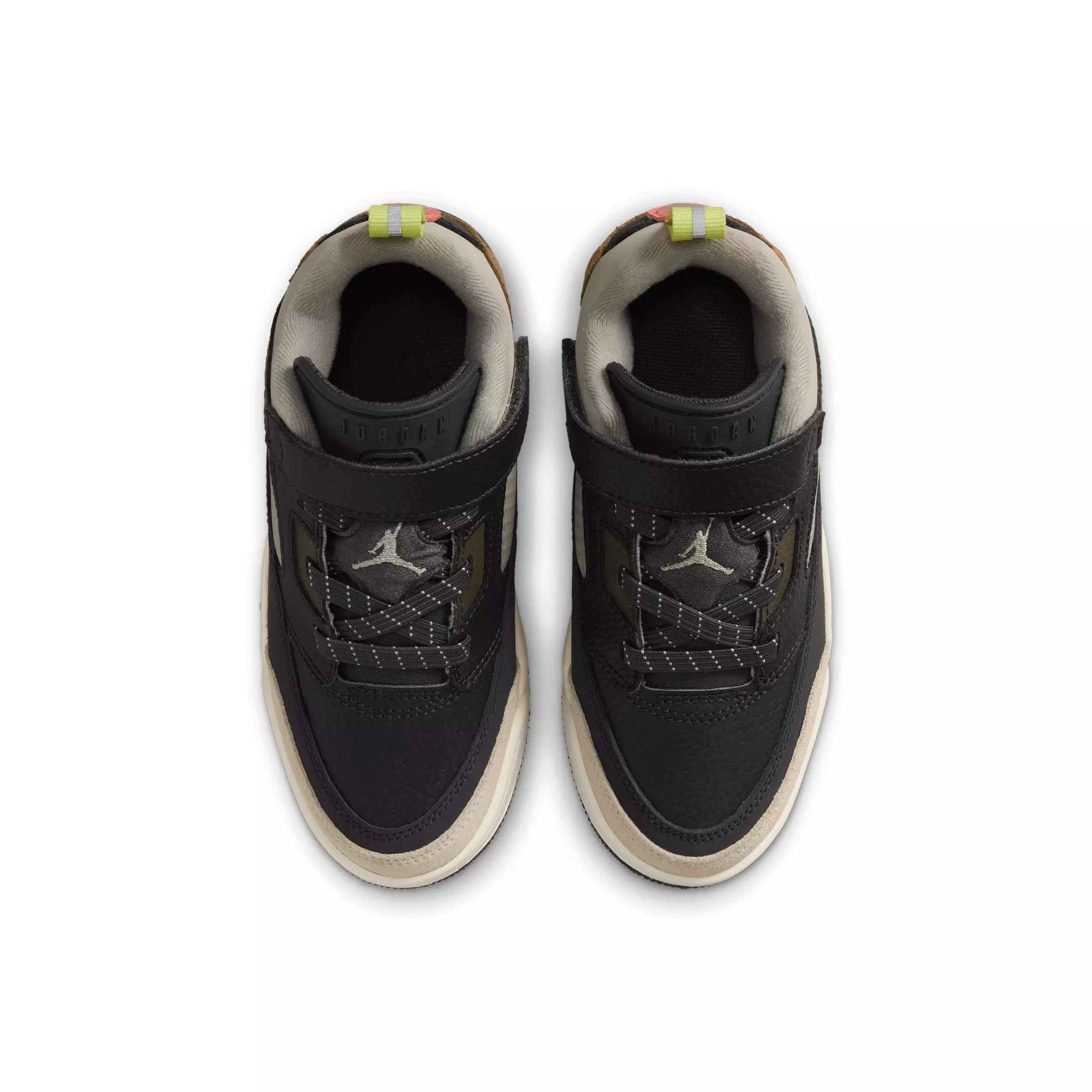Jordan Spizike Low "Anthracite/Light Wild Mango/Cargo Khaki/Spruce Fog" Preschool Boys' Shoe - ANTHRACITE/LT MANGO/KHAKI/SPRUCE