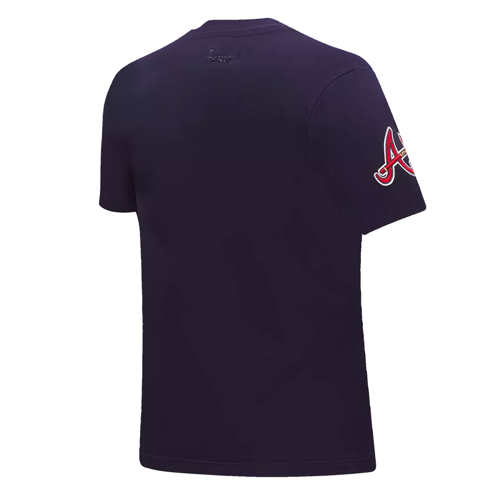 Pro Standard Women's MLB Atlanta Braves Classic Short Sleeve SJ Slim Fit Top - Navy - NAVY