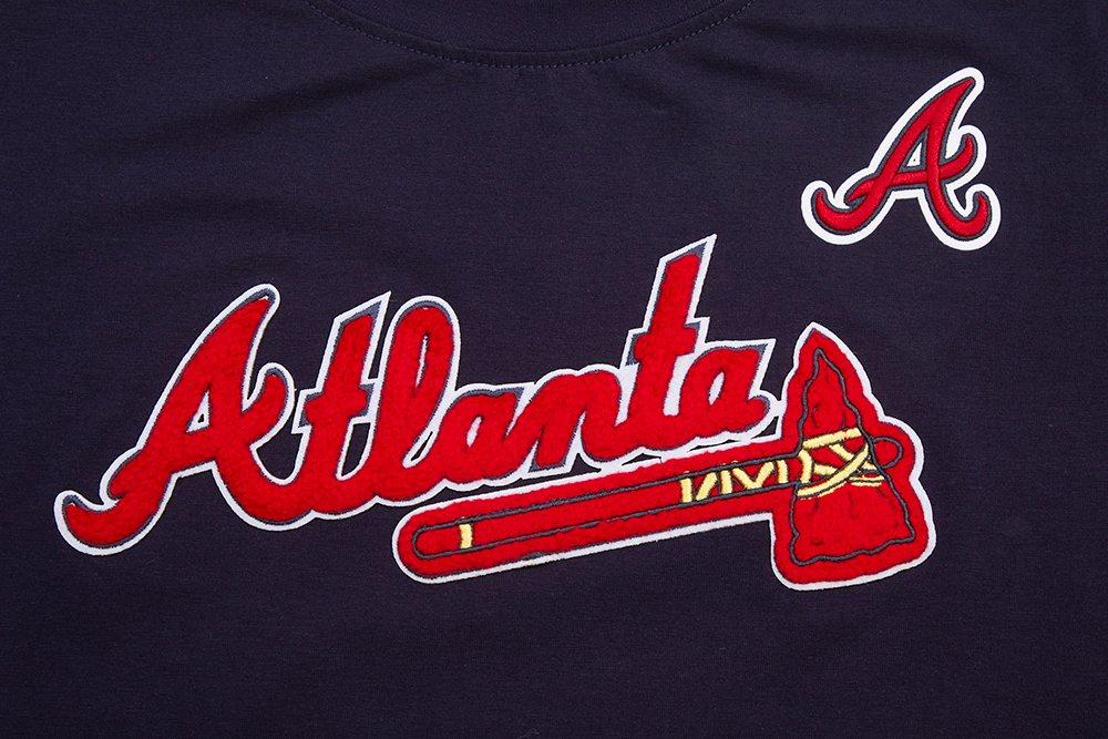 Pro Standard Women's MLB Atlanta Braves Classic Short Sleeve SJ Slim Fit Top - Navy - NAVY Thumbnail View 5