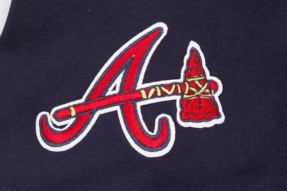 Pro Standard Women's MLB Atlanta Braves Classic Short Sleeve SJ Slim Fit Top - Navy - NAVY Thumbnail View 6