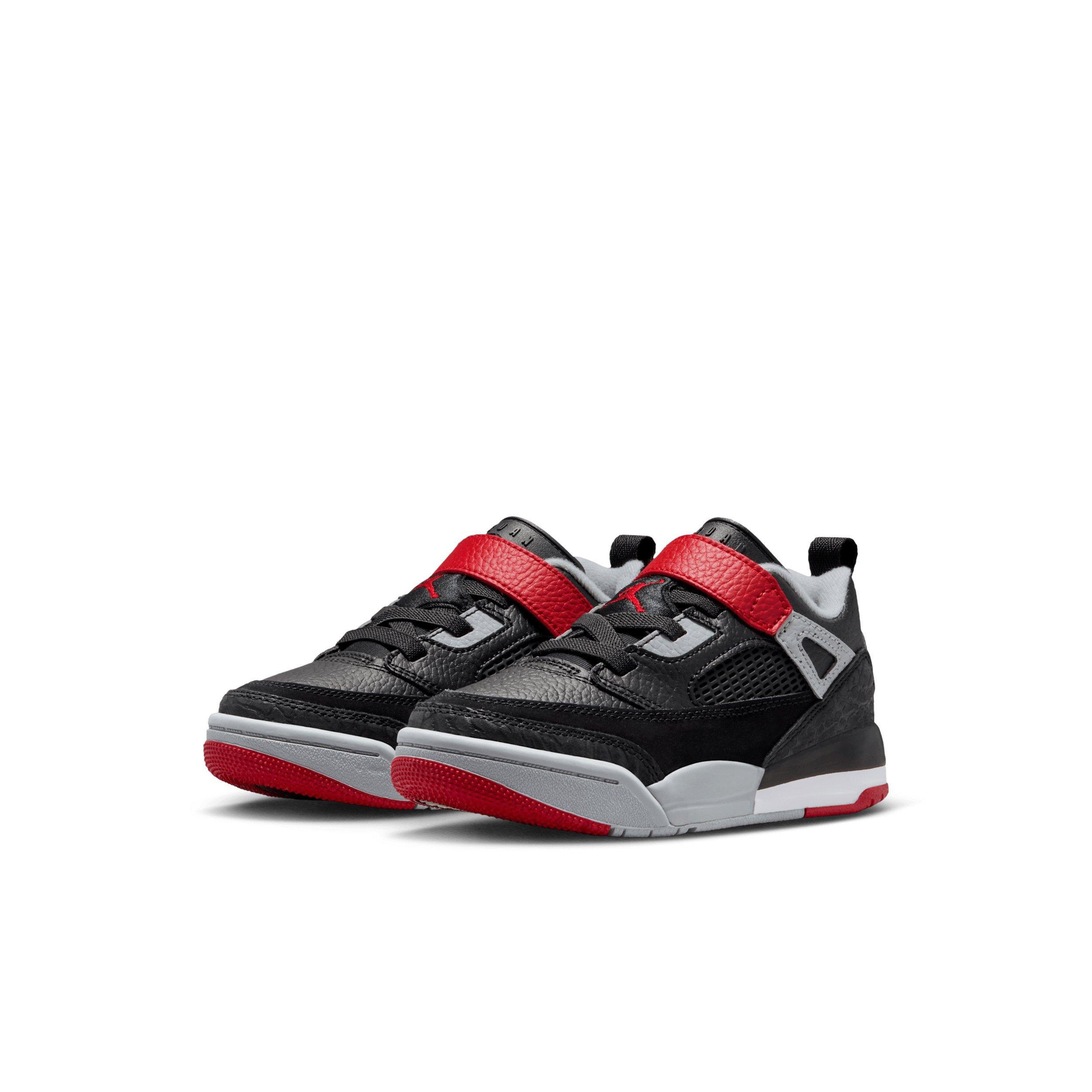 Jordan Spizike Low "Black/Wolf Grey/White/Gym Red" Preschool Boys' Shoe - BLACK/GREY/WHITE/RED Thumbnail View 3