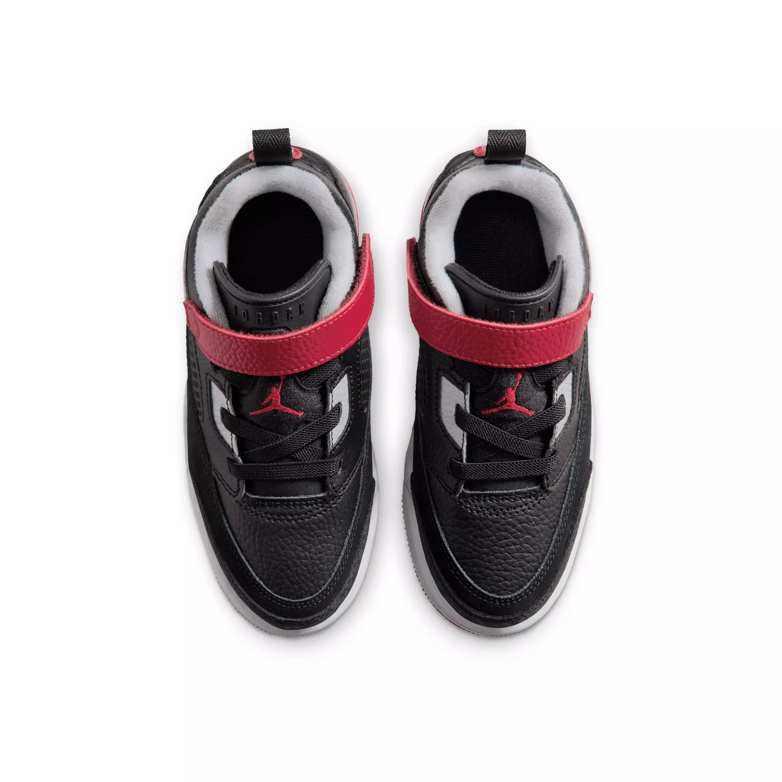 Jordan Spizike Low "Black/Wolf Grey/White/Gym Red" Preschool Boys' Shoe - BLACK/GREY/WHITE/RED