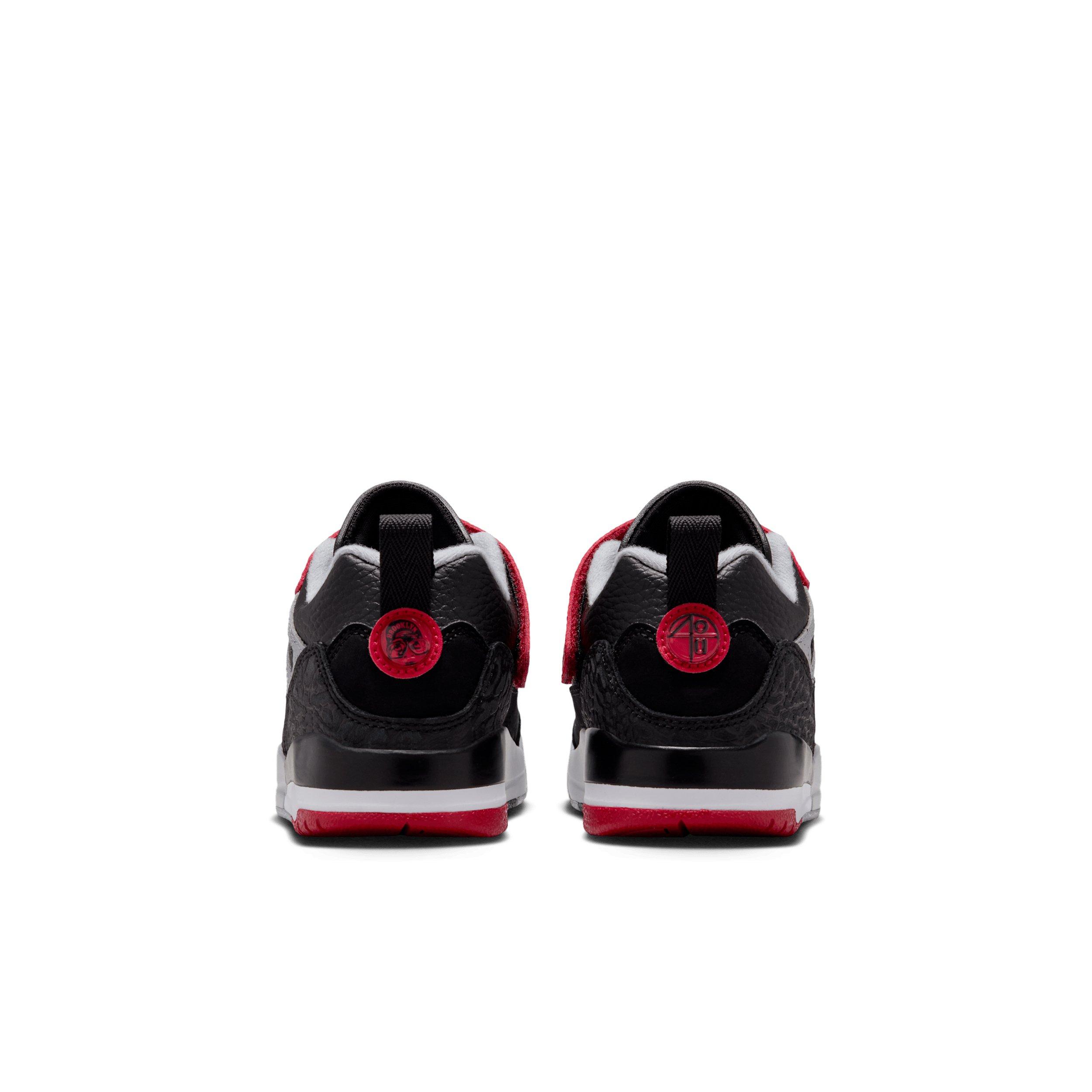 Jordan Spizike Low "Black/Wolf Grey/White/Gym Red" Preschool Boys' Shoe - BLACK/GREY/WHITE/RED Thumbnail View 5