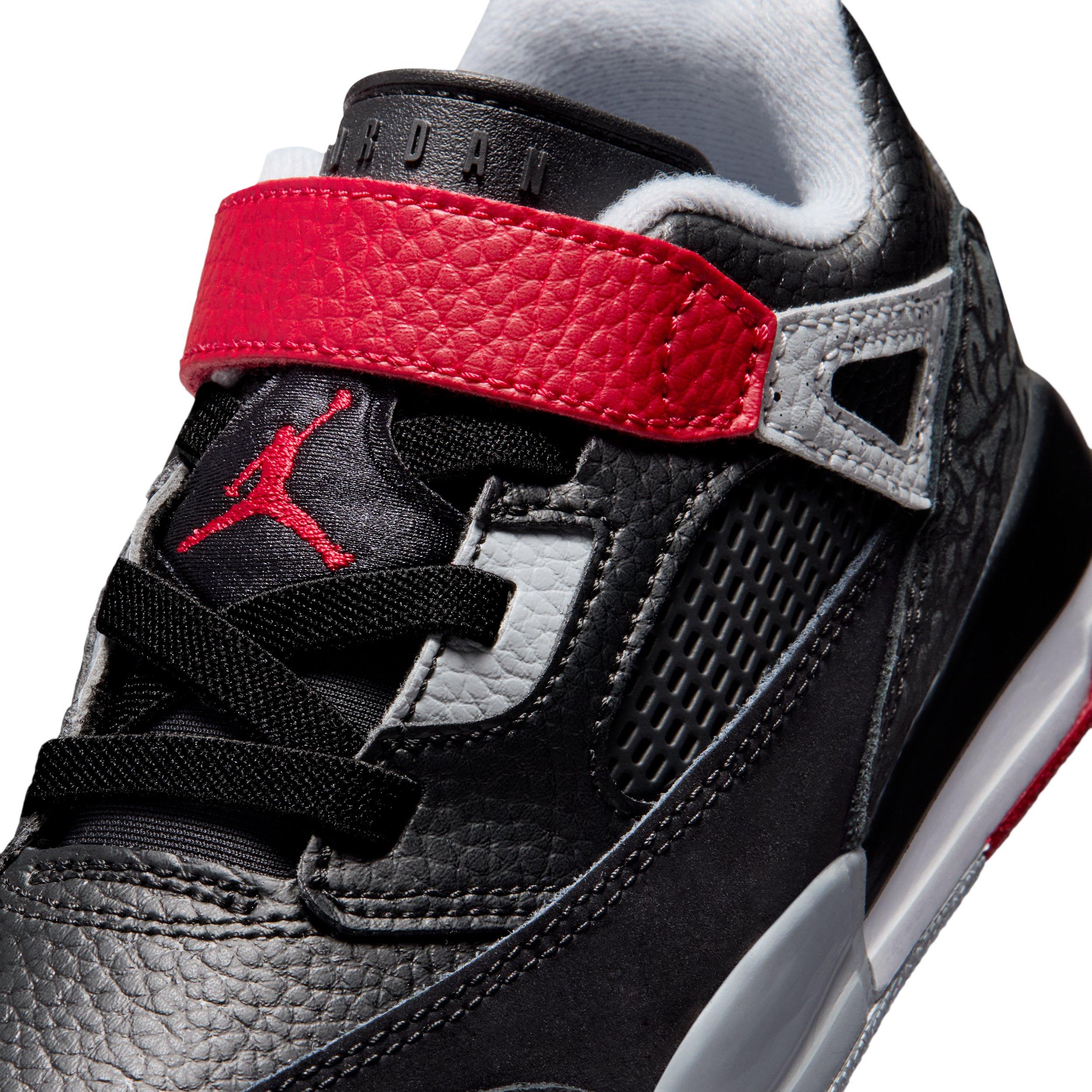 Jordan Spizike Low "Black/Wolf Grey/White/Gym Red" Preschool Boys' Shoe - BLACK/GREY/WHITE/RED Thumbnail View 7