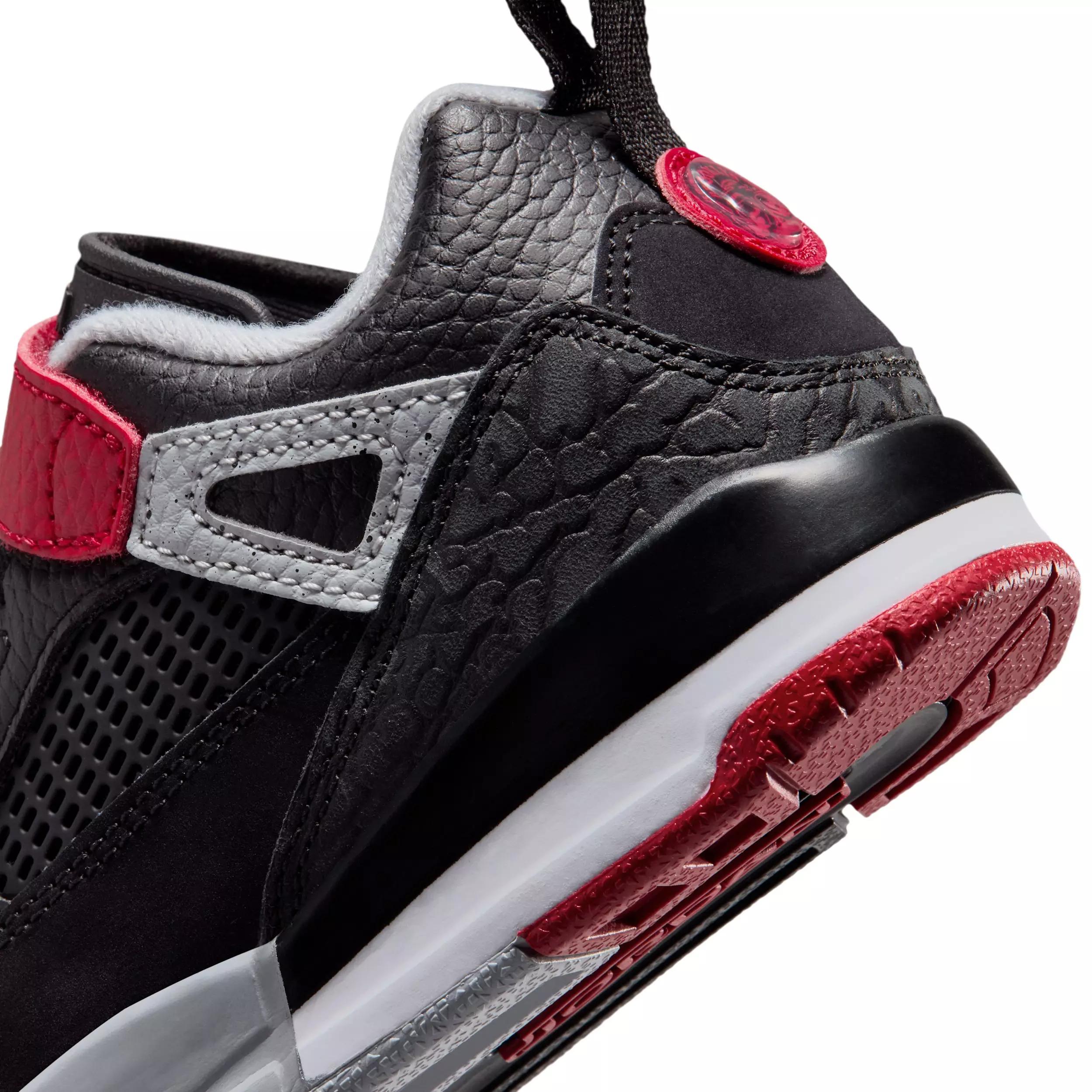 Jordan Spizike Low "Black/Wolf Grey/White/Gym Red" Preschool Boys' Shoe - BLACK/GREY/WHITE/RED
