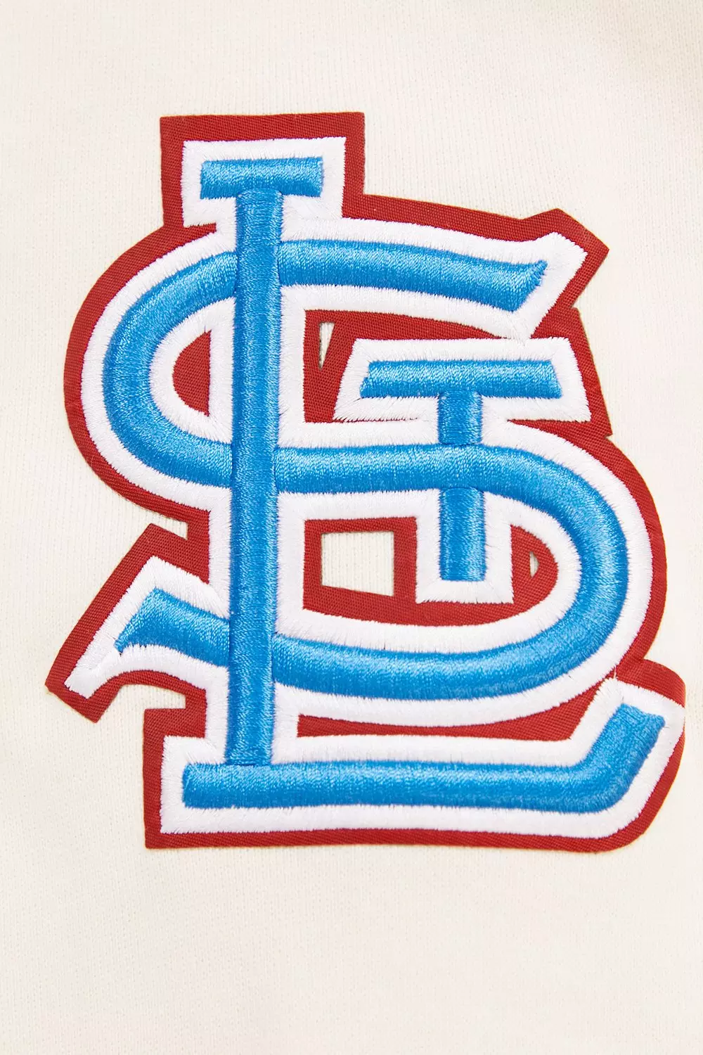 Pro Standard Men's MLB St. Louis Cardinals Retro Classic Fleece Pullover Hoodie - Eggshell/Blue - EGGSHELL/BLUE