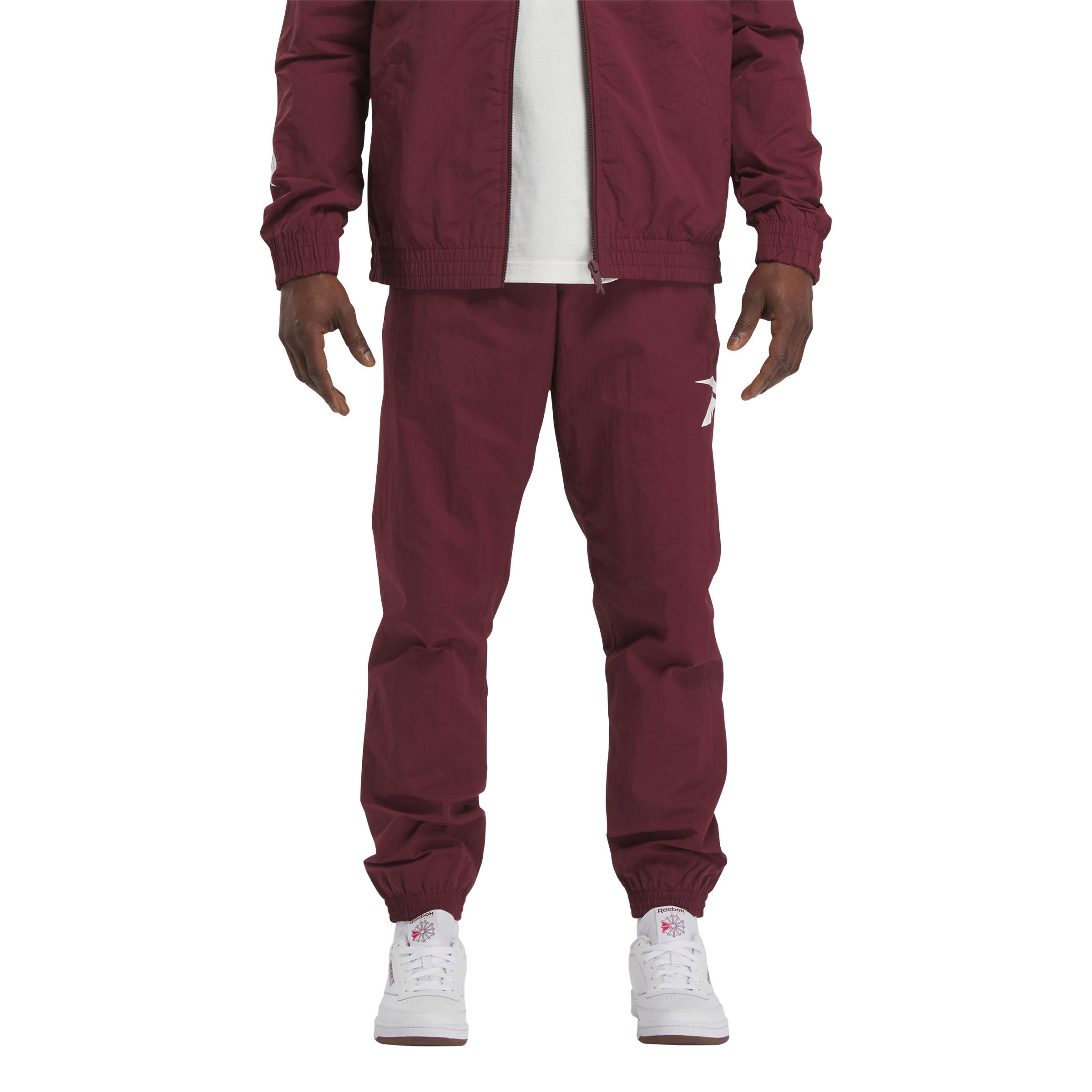 Reebok Men's Vector Track Pant - Maroon - MAROON Thumbnail View 1