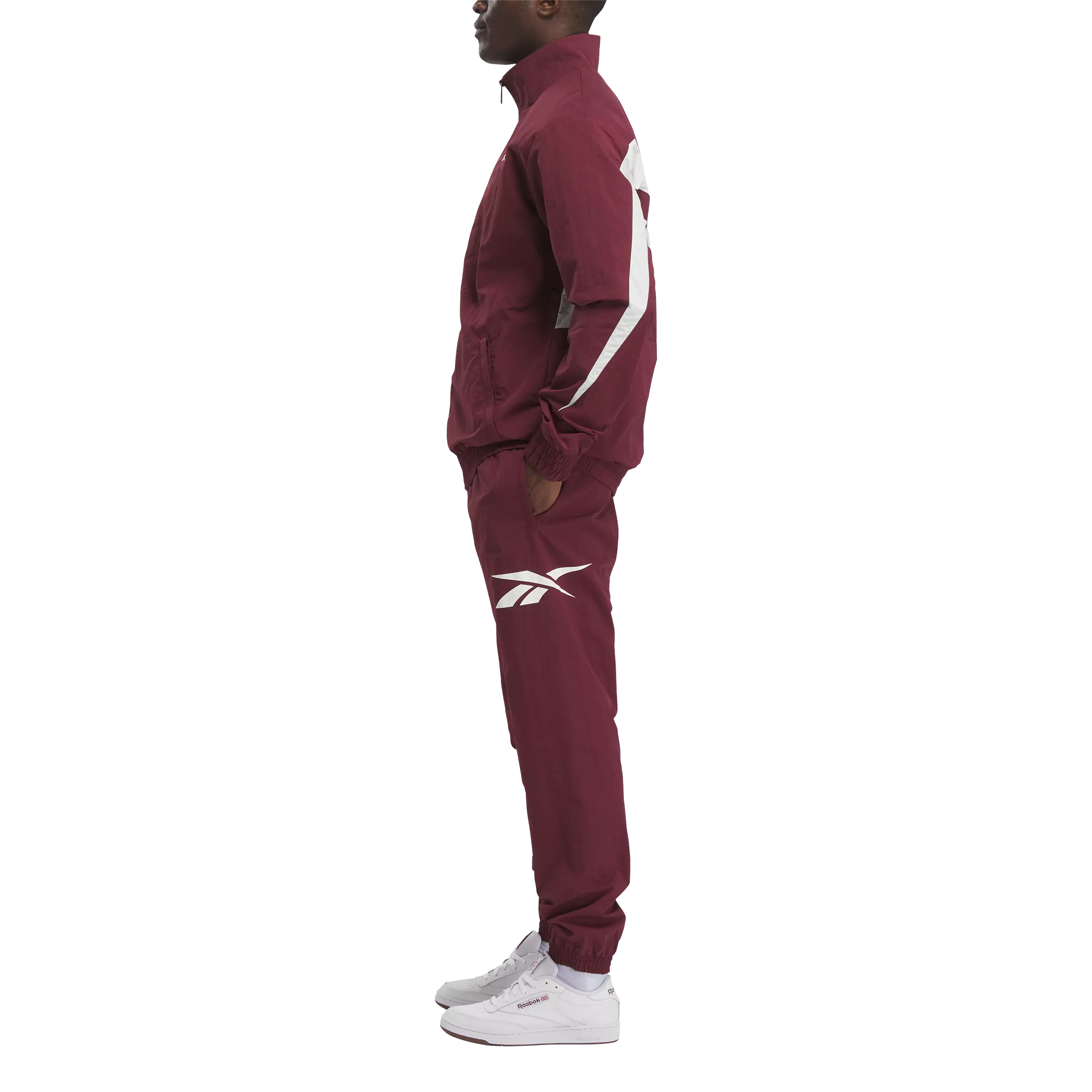 Reebok Men's Vector Track Pant - Maroon - MAROON