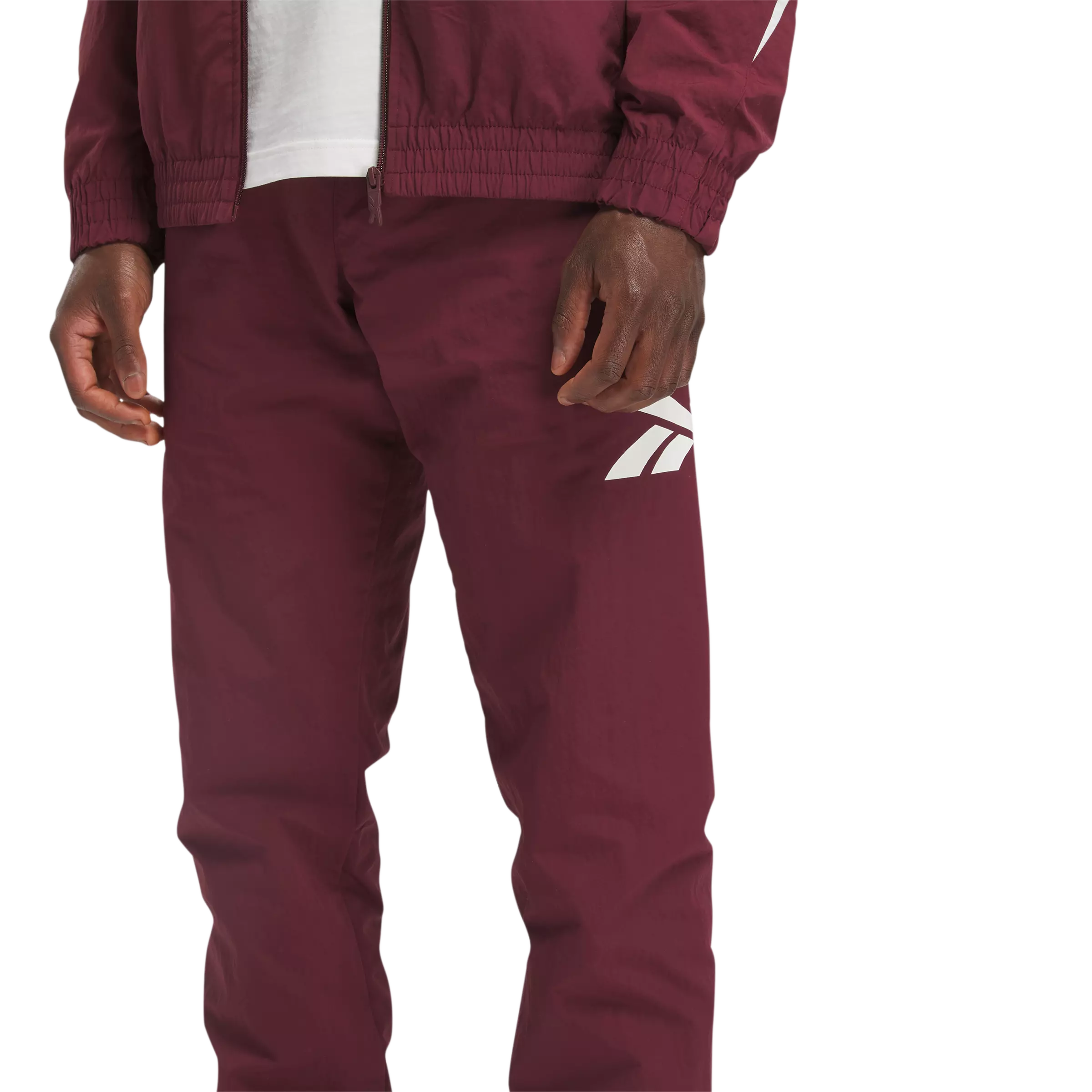 Reebok Men's Vector Track Pant - Maroon - MAROON