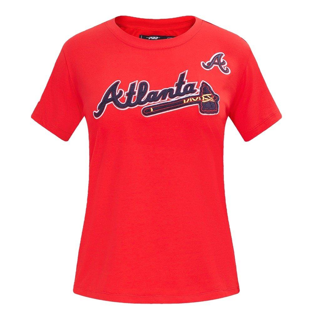 Pro Standard Women's MLB Atlanta Braves Classic Short Sleeve SJ Slim Fit Top - Red - RED Thumbnail View 1