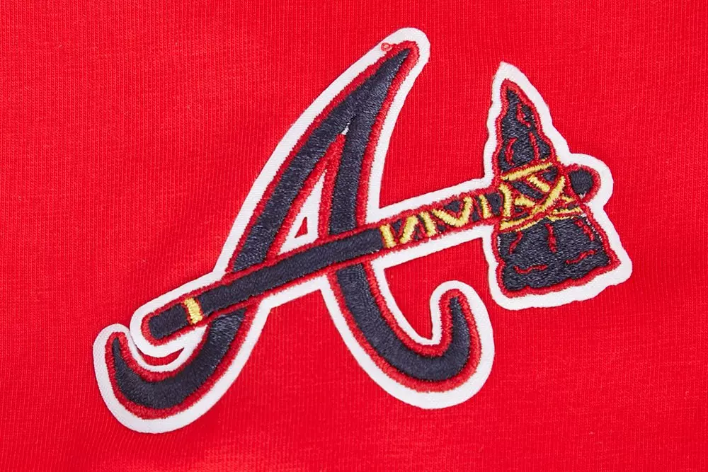 Pro Standard Women's MLB Atlanta Braves Classic Short Sleeve SJ Slim Fit Top -Red - RED