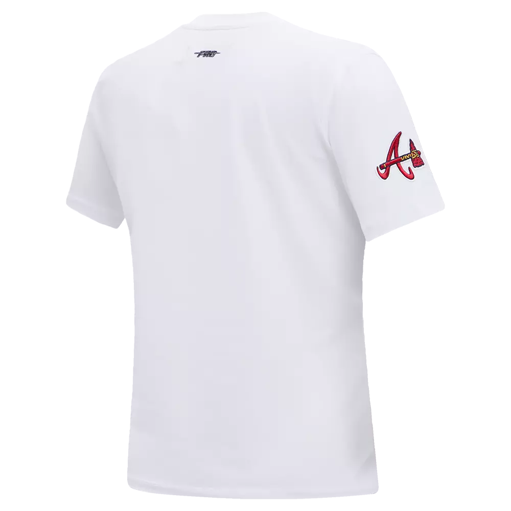 Pro Standard Women's MLB Atlanta Braves Classic Short Sleeve SJ Slim Fit Top - White - WHITE