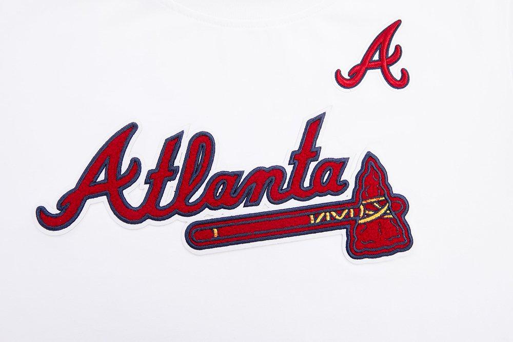 Pro Standard Women's MLB Atlanta Braves Classic Short Sleeve SJ Slim Fit Top - White - WHITE Thumbnail View 5