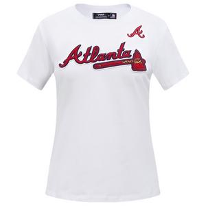 Pro Standard Women's MLB Atlanta Braves Classic Short Sleeve SJ Slim Fit Top -White