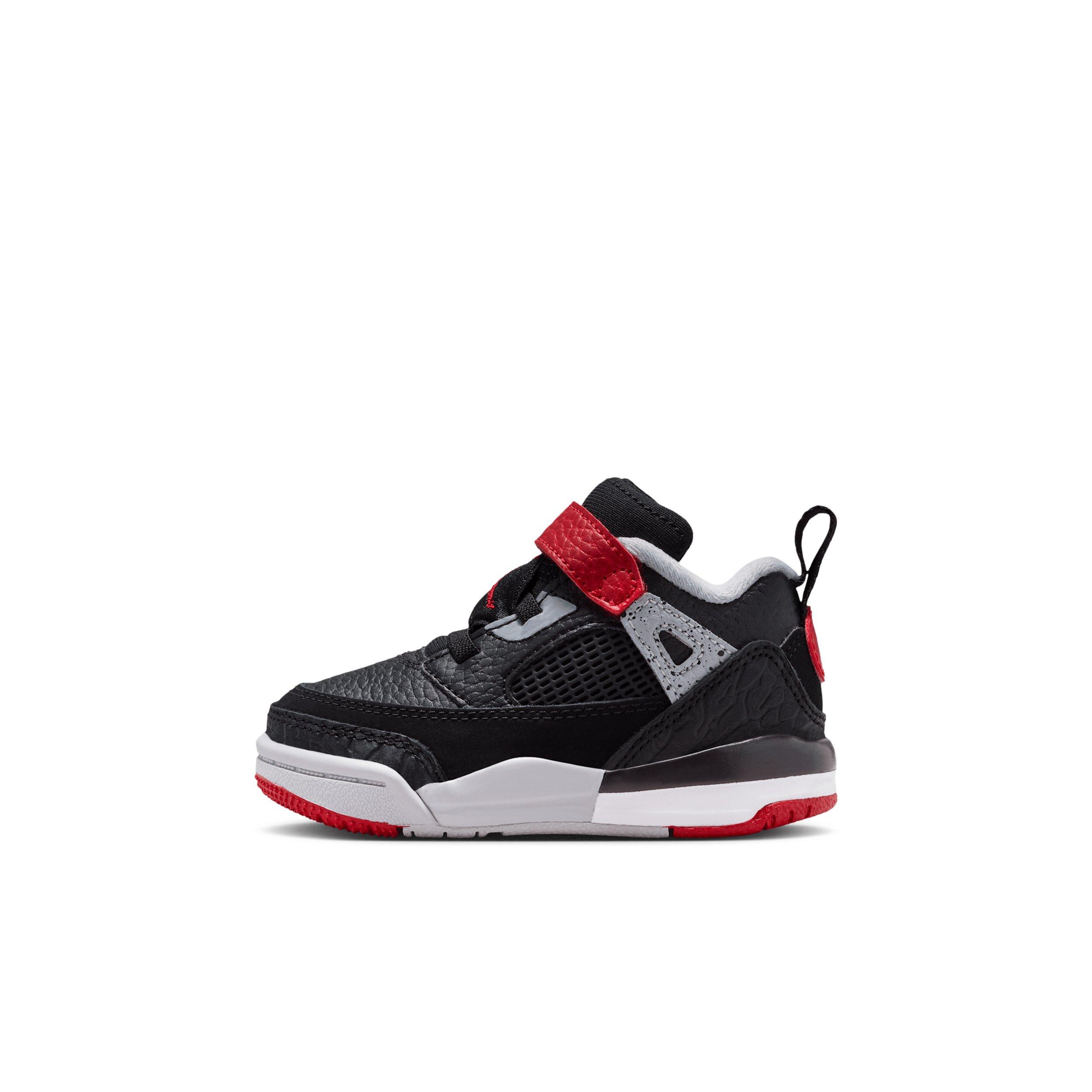 Jordan Spizike Low "Black/Wolf Grey/White/Gym Red" Infant Boys' Shoe - BLACK/GREY/WHITE/RED Thumbnail View 2
